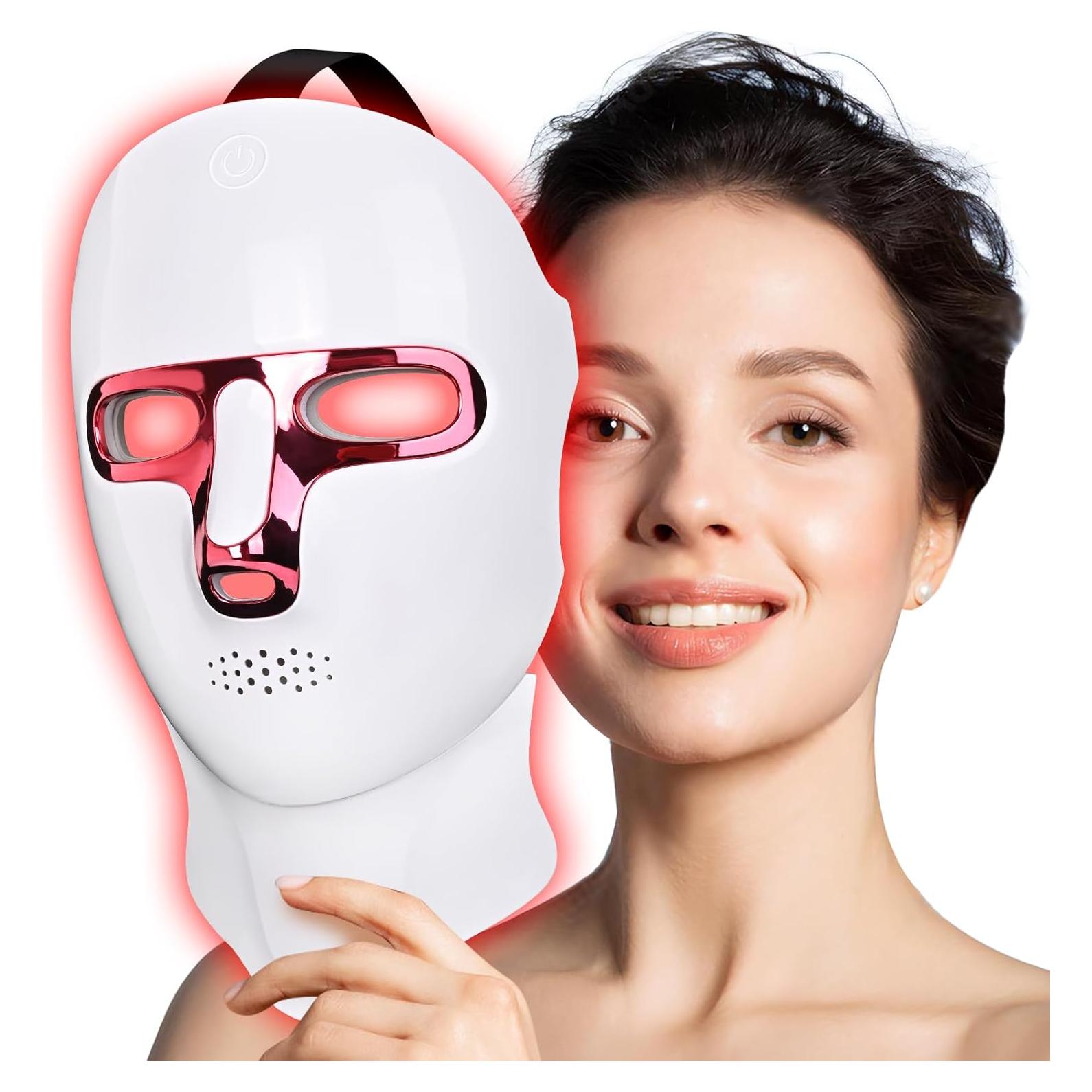 Máscara de Terapia de Luz Roja VIVIDCHARM LED Inalámbrica