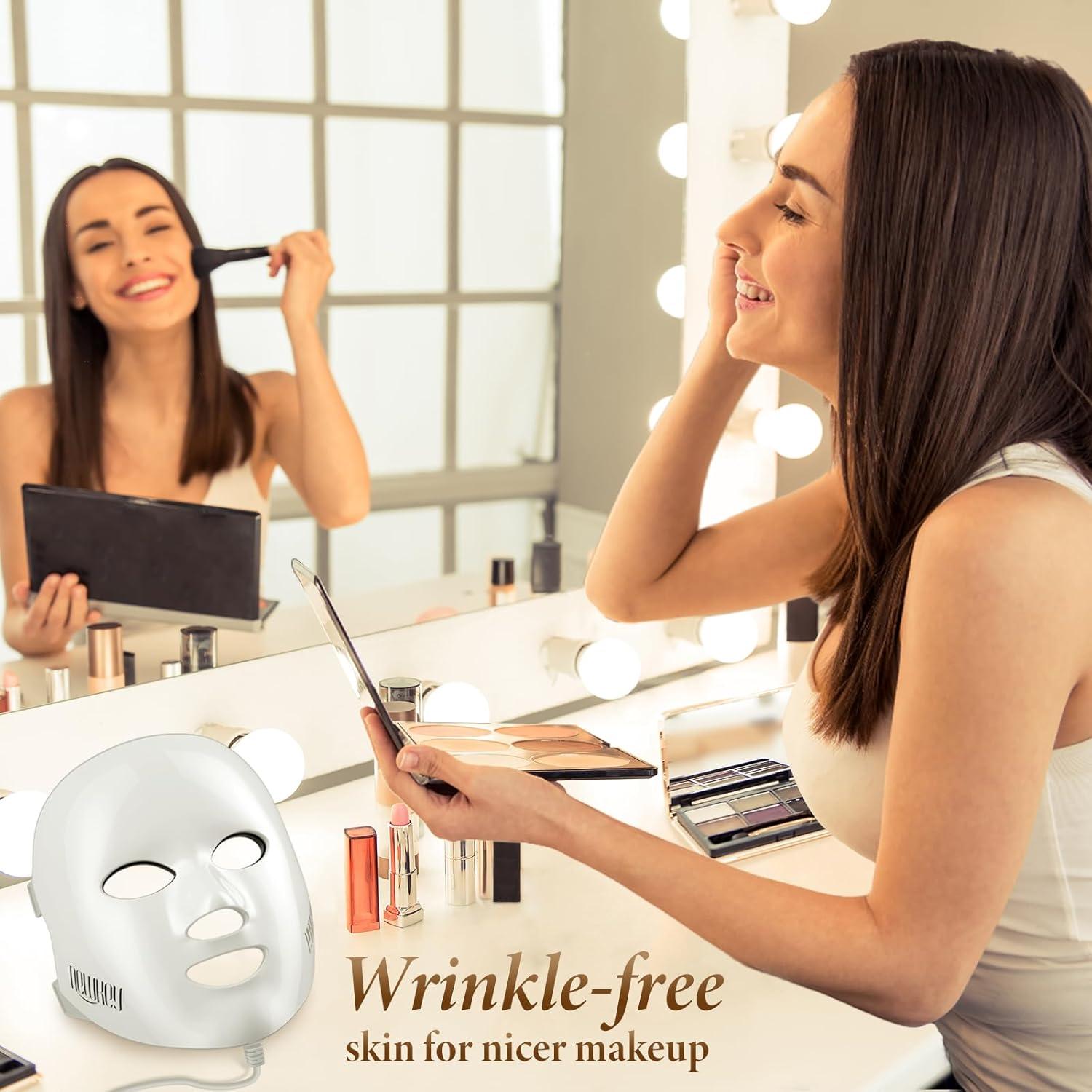 Máscara de Terapia de Luz Roja NEWKEY A38-1 para Antienvejecimiento