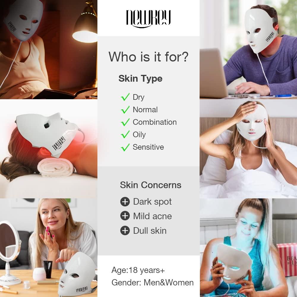 Máscara de Terapia de Luz Roja NEWKEY A38-1 para Antienvejecimiento