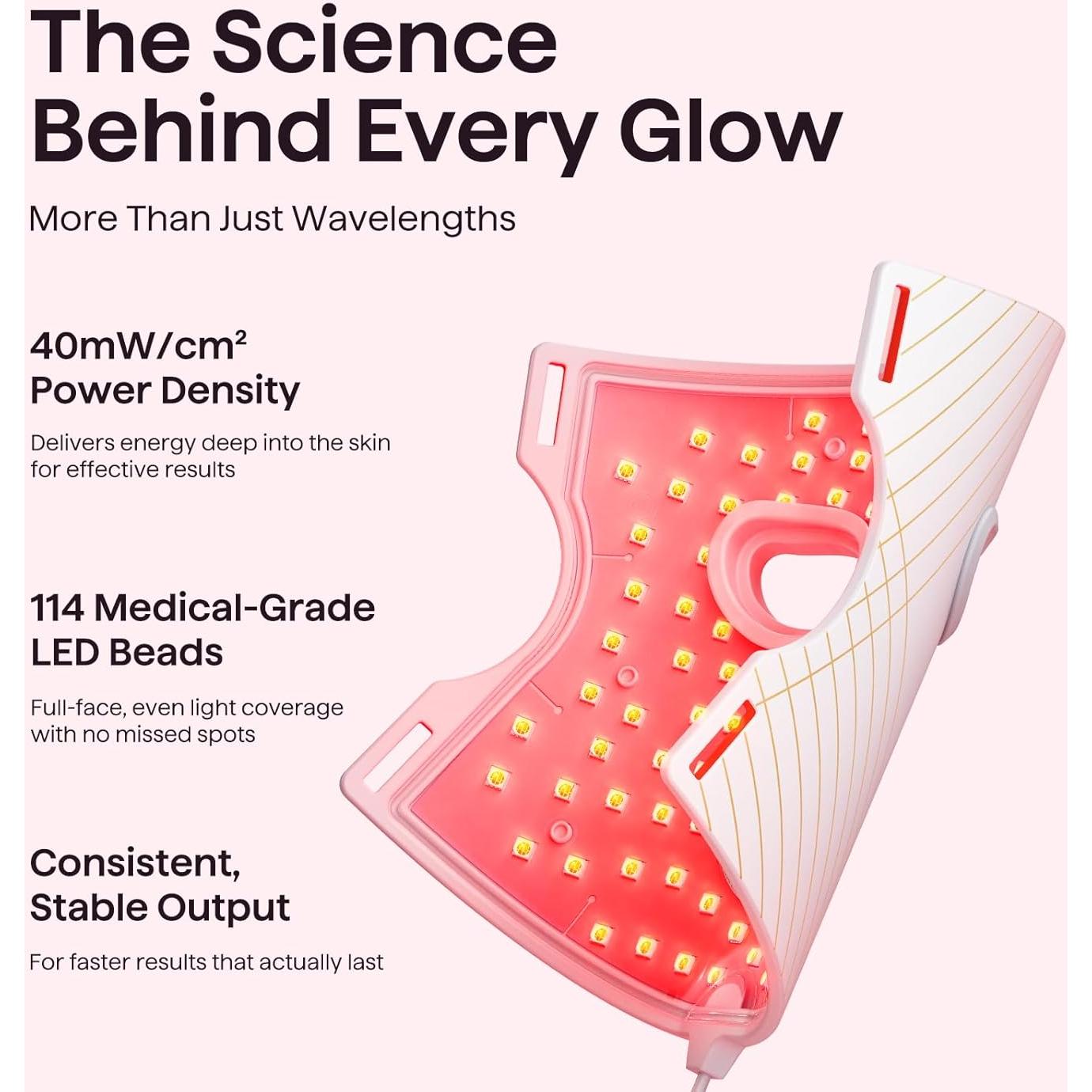 Máscara de Terapia de Luz LED Wavytalk para Rejuvenecimiento Facial