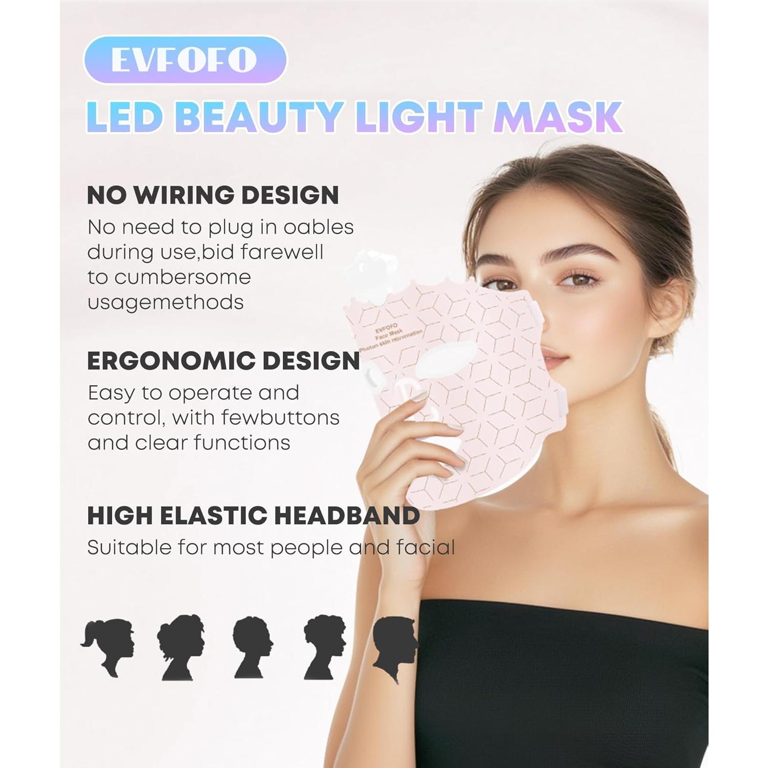 Máscara de Terapia de Luz LED 7 Colores Rosa - Shenzhen Liyoutong