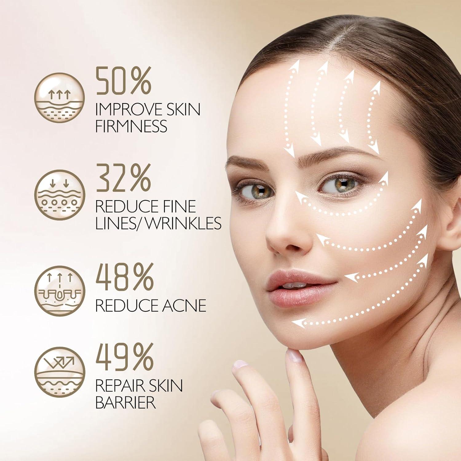 Máscara LED de Terapia de Luz Roja y Azul F FIWENE - Rejuvenecimiento Facial y Tratamiento de Acné