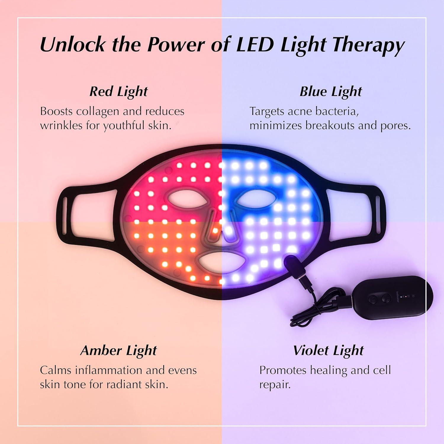 Máscara de Terapia de Luz LED Vital Glow - Antienvejecimiento