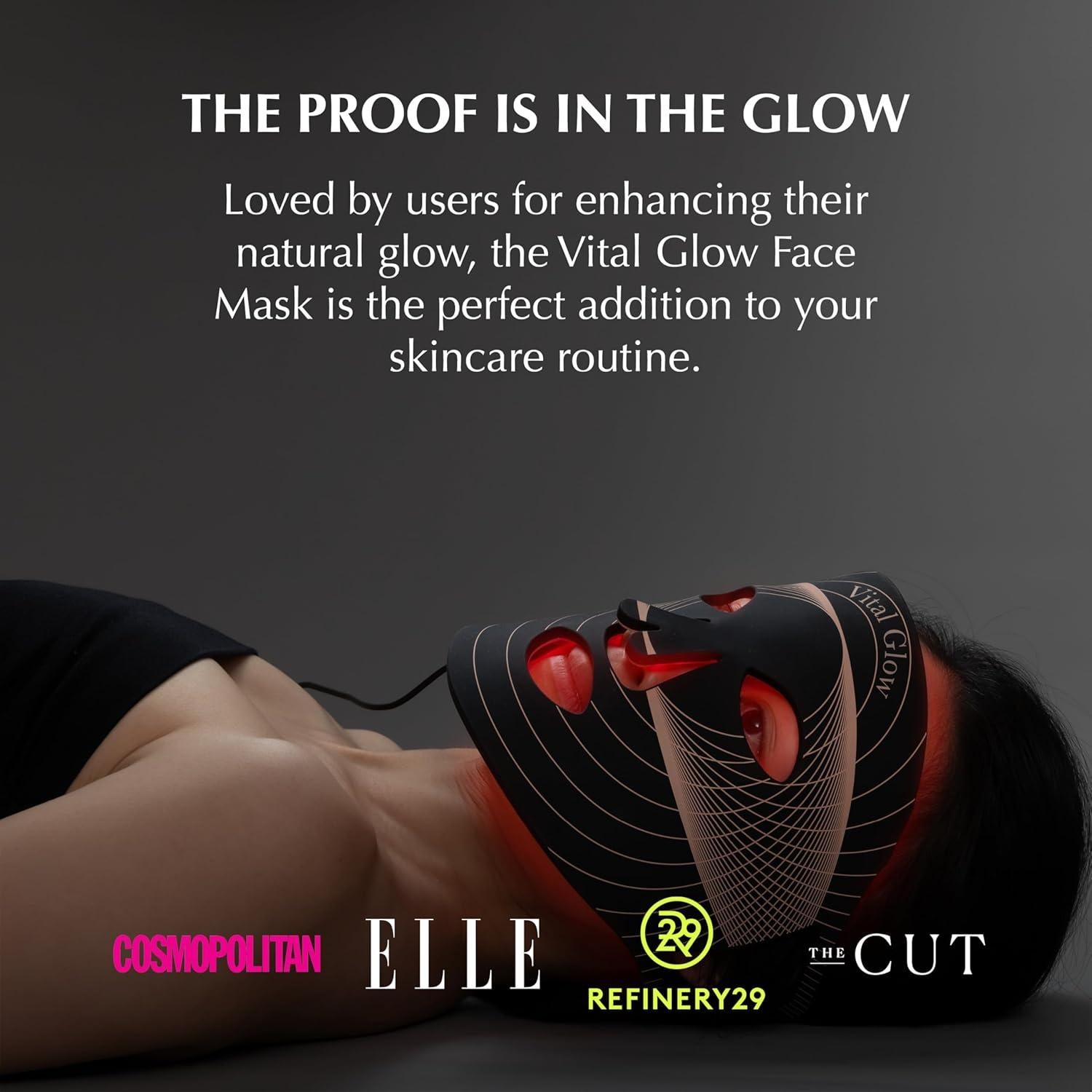 Máscara de Terapia de Luz LED Vital Glow - Antienvejecimiento