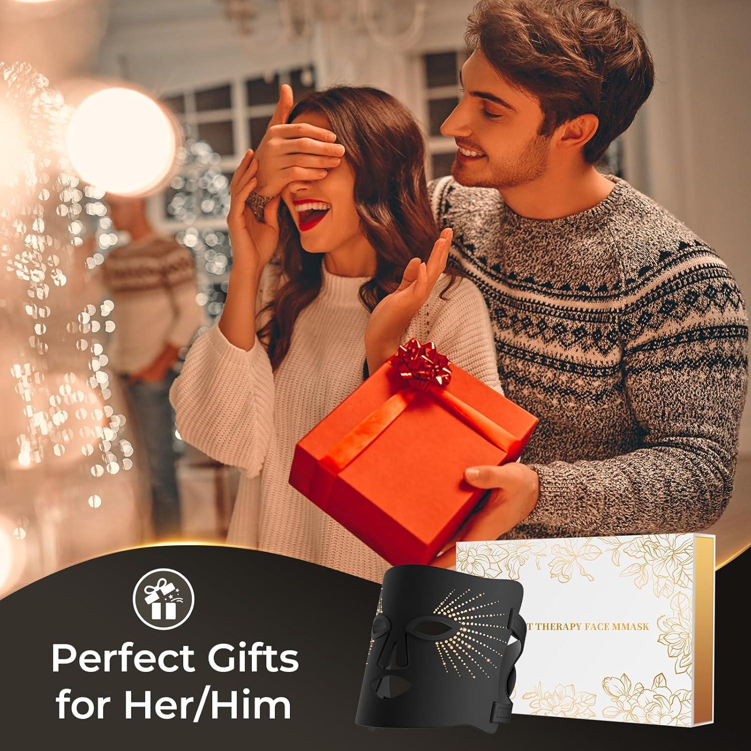 Máscara de Terapia de Luz Roja LED ONLUKY 3 Niveles 2500mAh