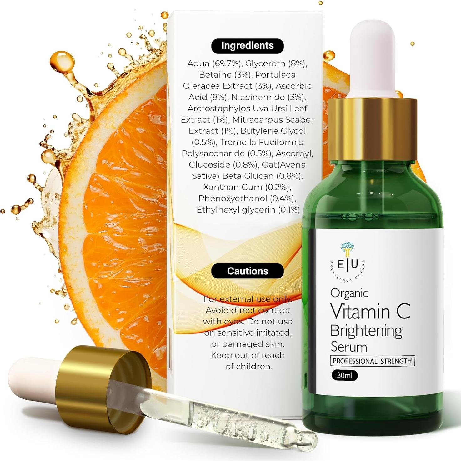 Suero Facial de Vitamina C Pura E U - Antienvejecimiento 90g