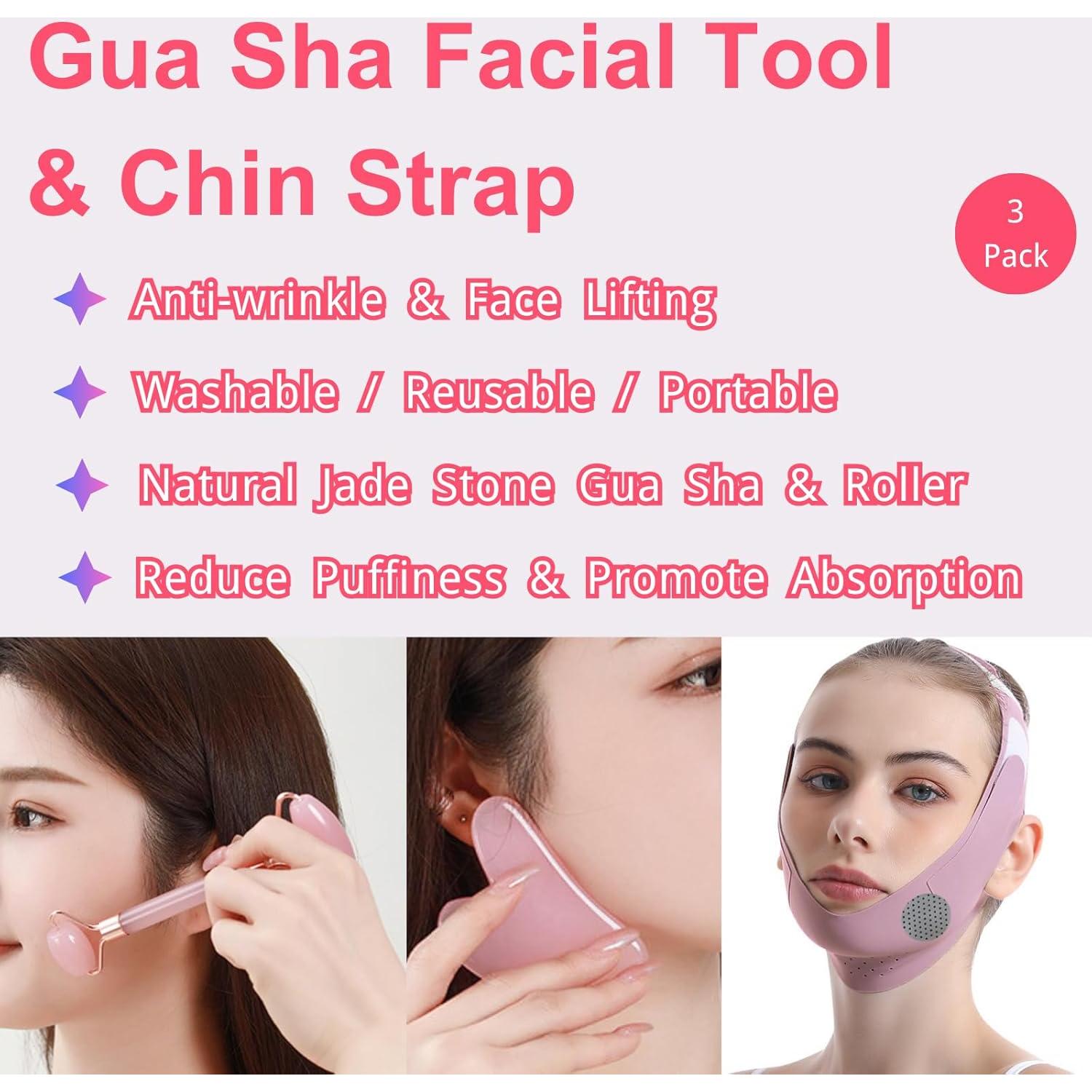 Conjunto de Herramientas de Belleza YMJ - Rodillo y Gua Sha Jade