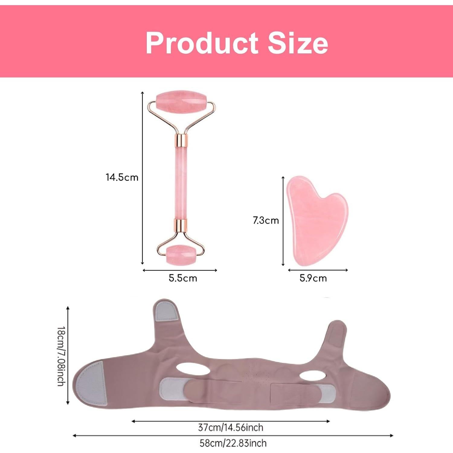 Conjunto de Herramientas de Belleza YMJ - Rodillo y Gua Sha Jade