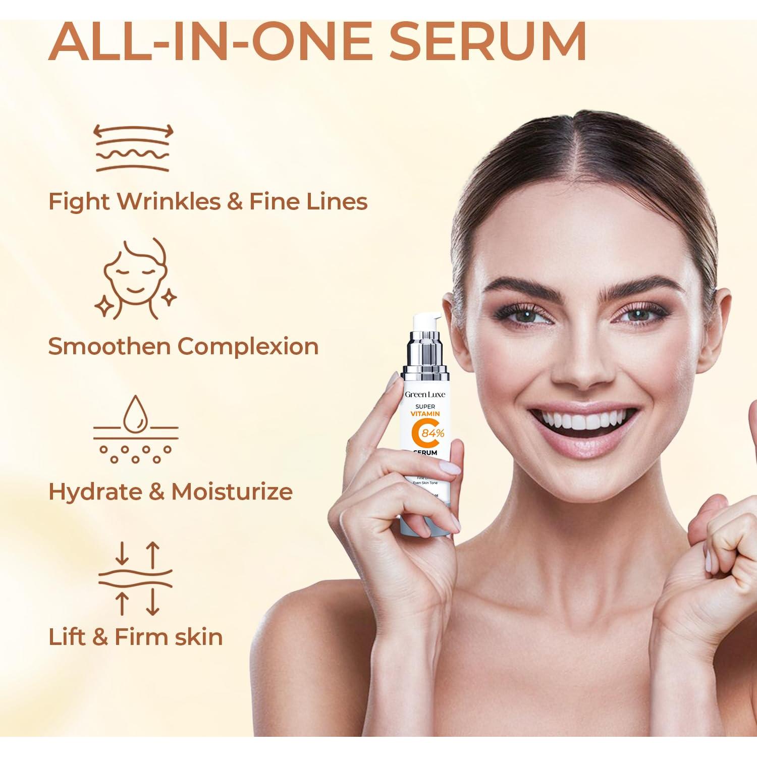 Sérum de Vitamina C Green Luxe 49.9 ml - Hidratante Antienvejecimiento