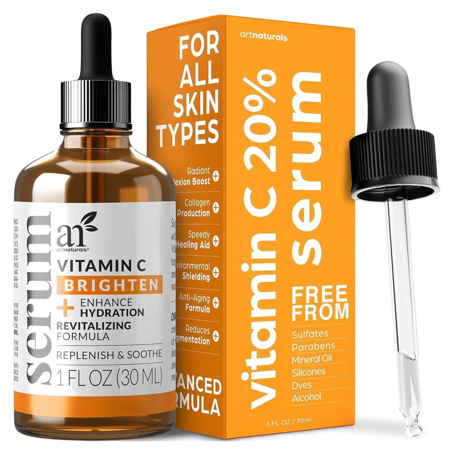 Serum Anti-Envejecimiento ArtNaturals 30ml Vitamina C Ácido Hialurónico