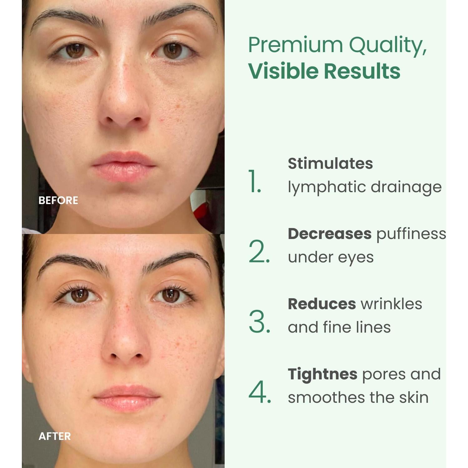 Juego de Rodillo de Jade y Gua Sha PLANTIFIQUE + Mascarilla Hidratante