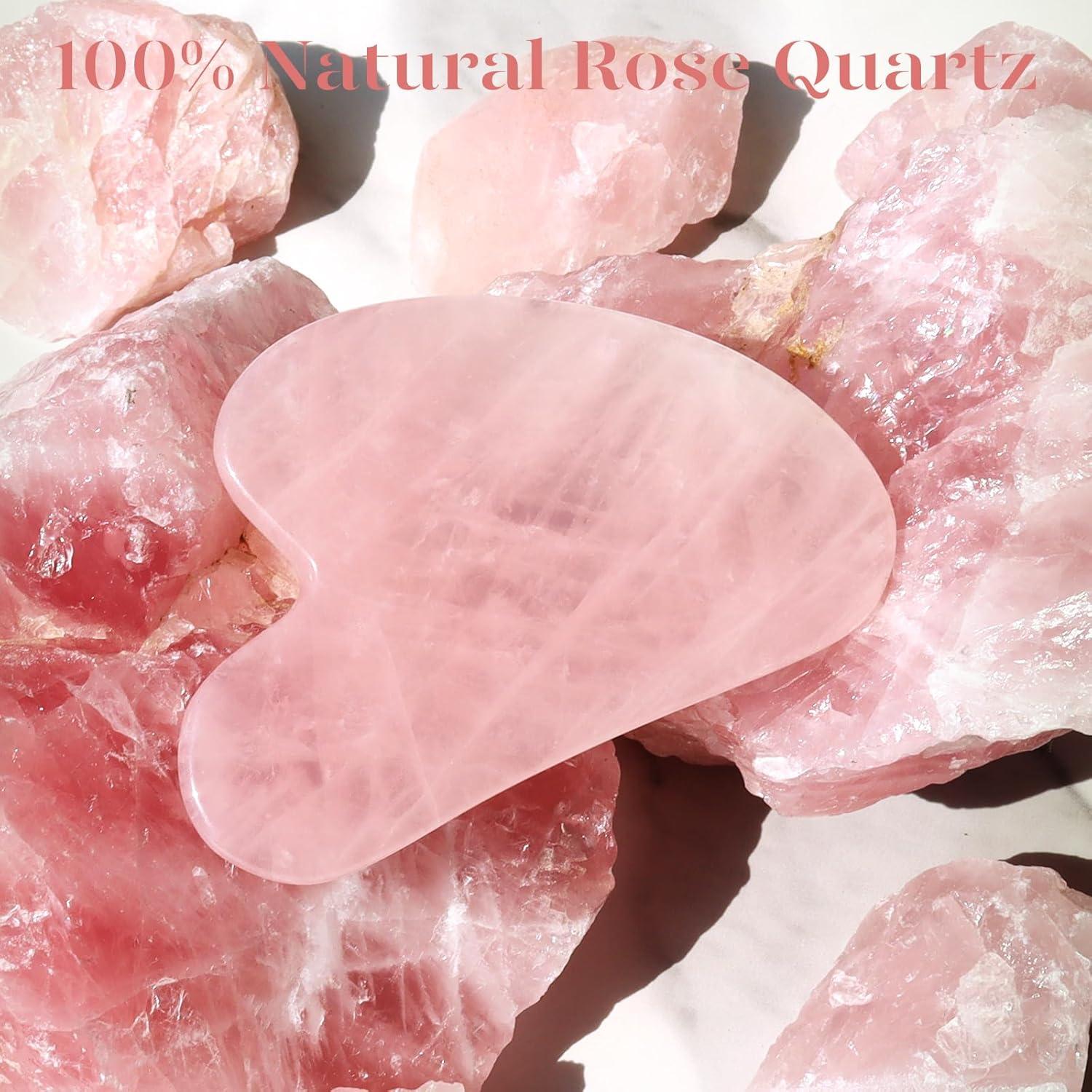 Set de Masaje Facial BAIMEI - 2 Gua Sha y 1 Rodillo de Jade