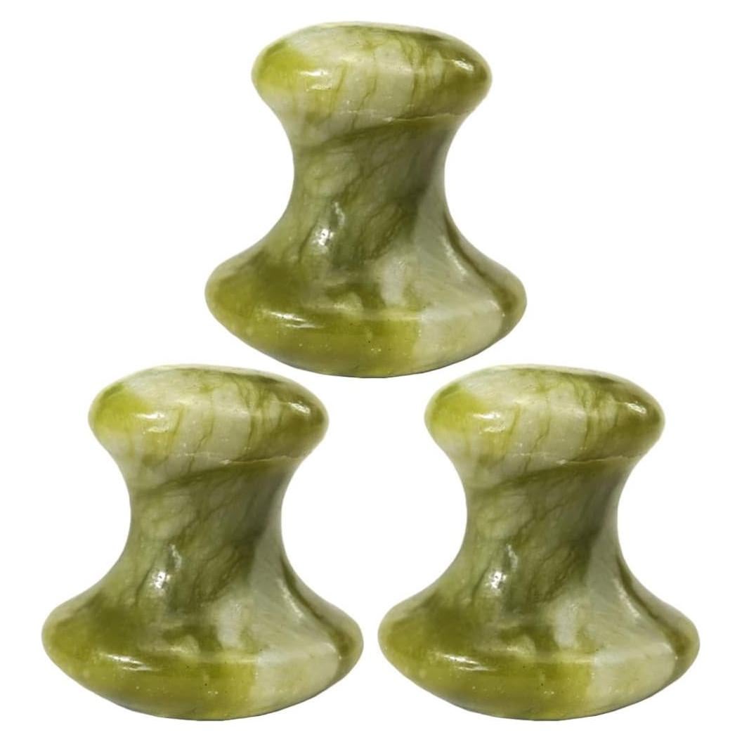 Set de 3 Piedras de Masaje de Jade Beavorty para Spa