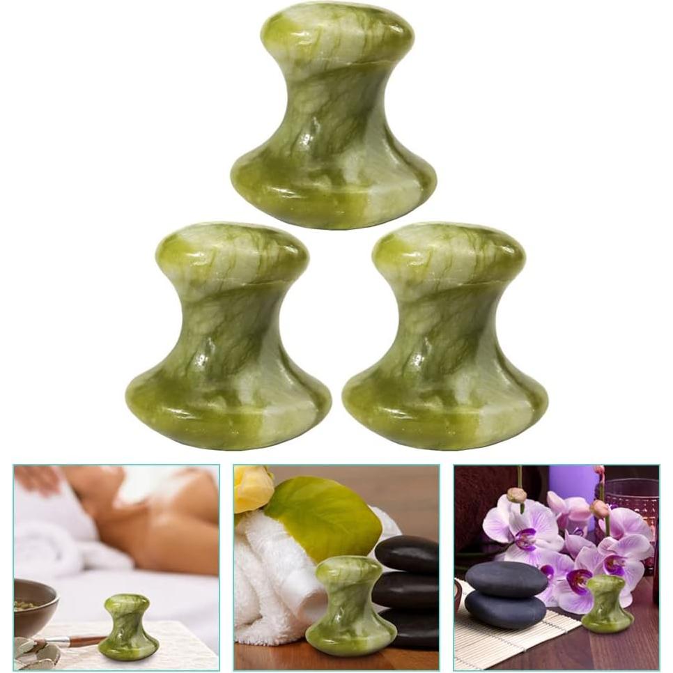 Set de 3 Piedras de Masaje de Jade Beavorty para Spa