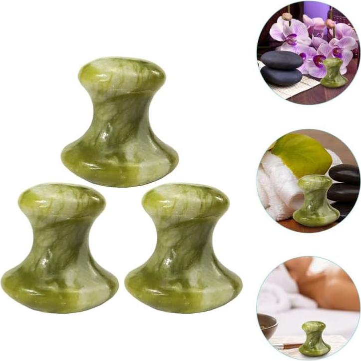 Set de 3 Piedras de Masaje de Jade Beavorty para Spa