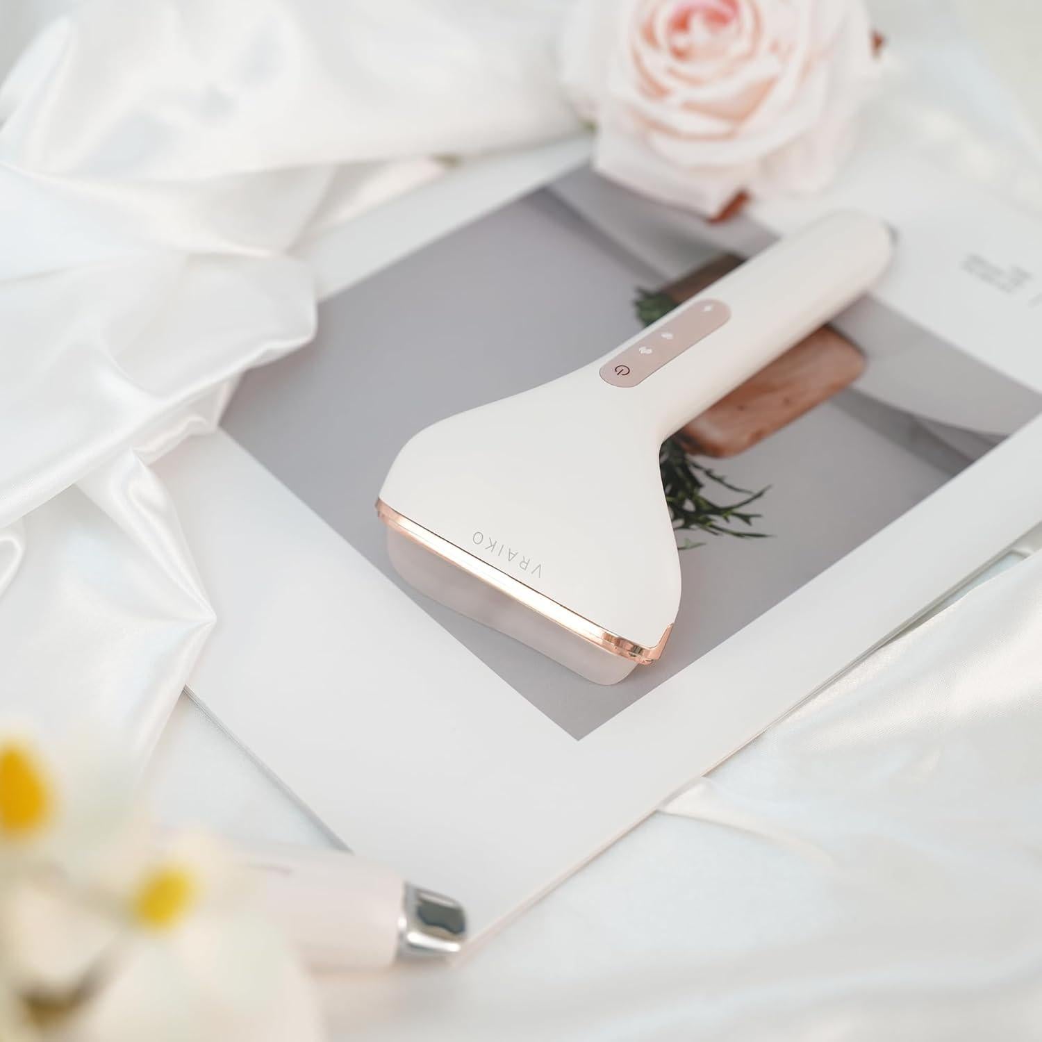 Masajeador Gua Sha Aurora-X de Jade Blanco con Calor y Vibración