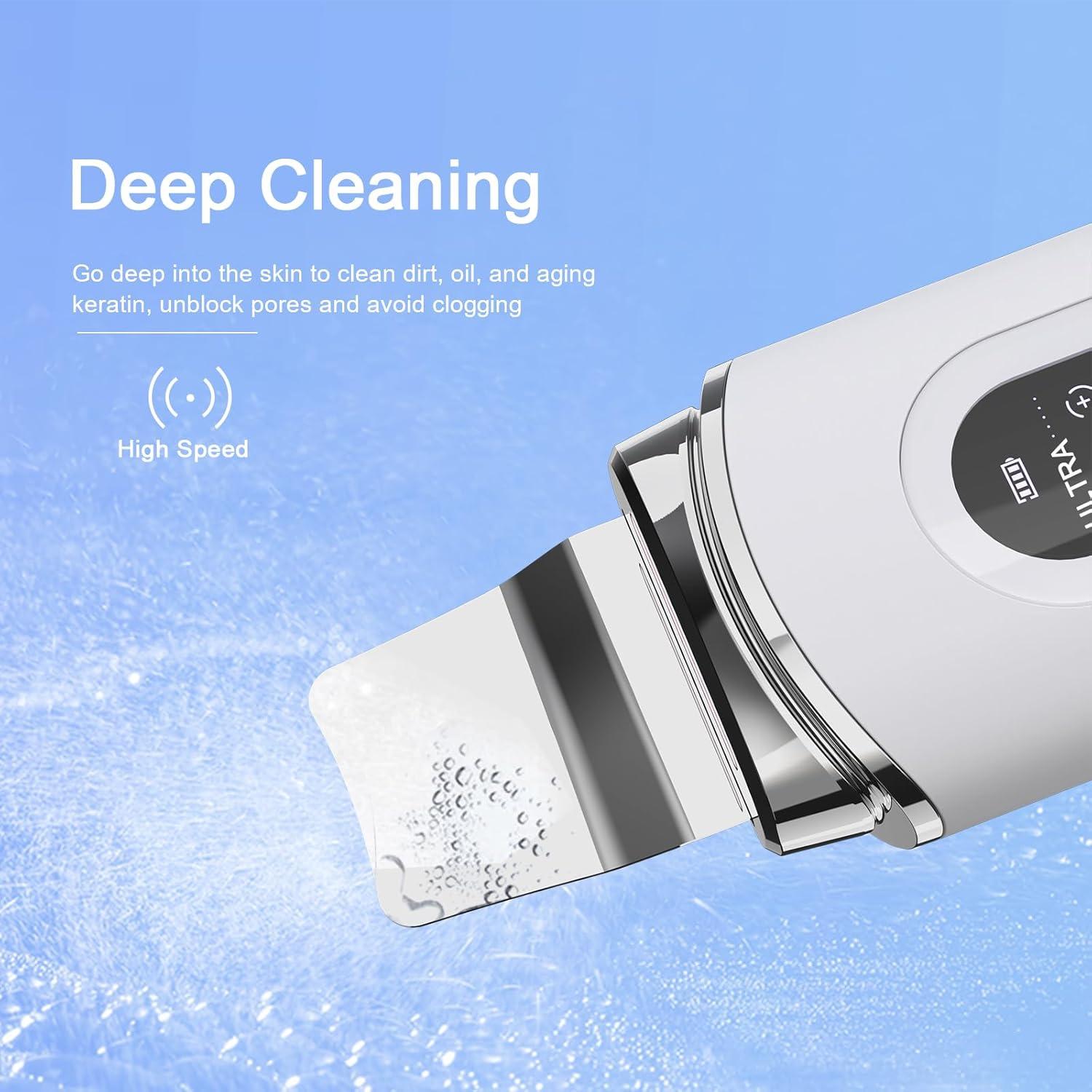 Espátula Facial Drulana Skin Scrubber 4 Modos Pantalla LCD