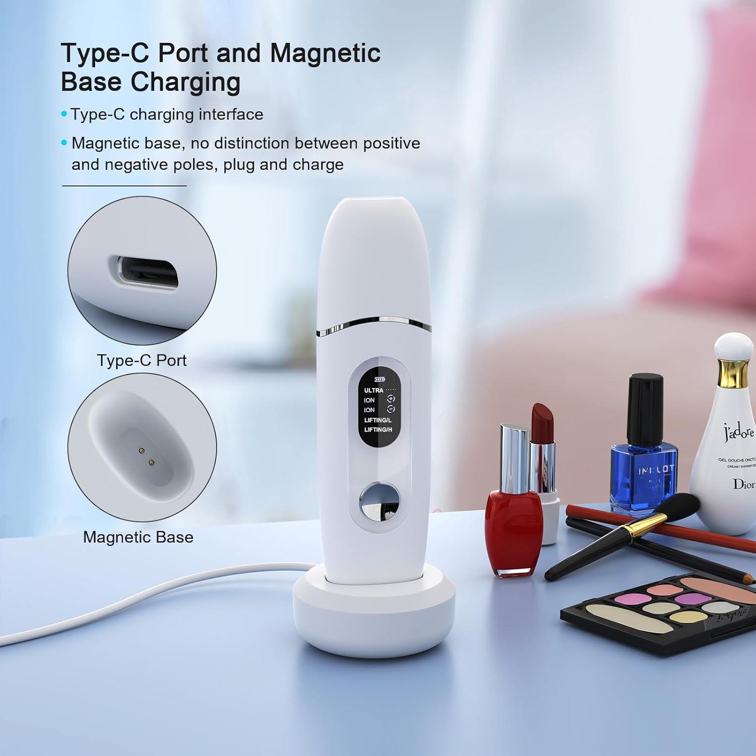 Espátula Facial Drulana Skin Scrubber 4 Modos Pantalla LCD