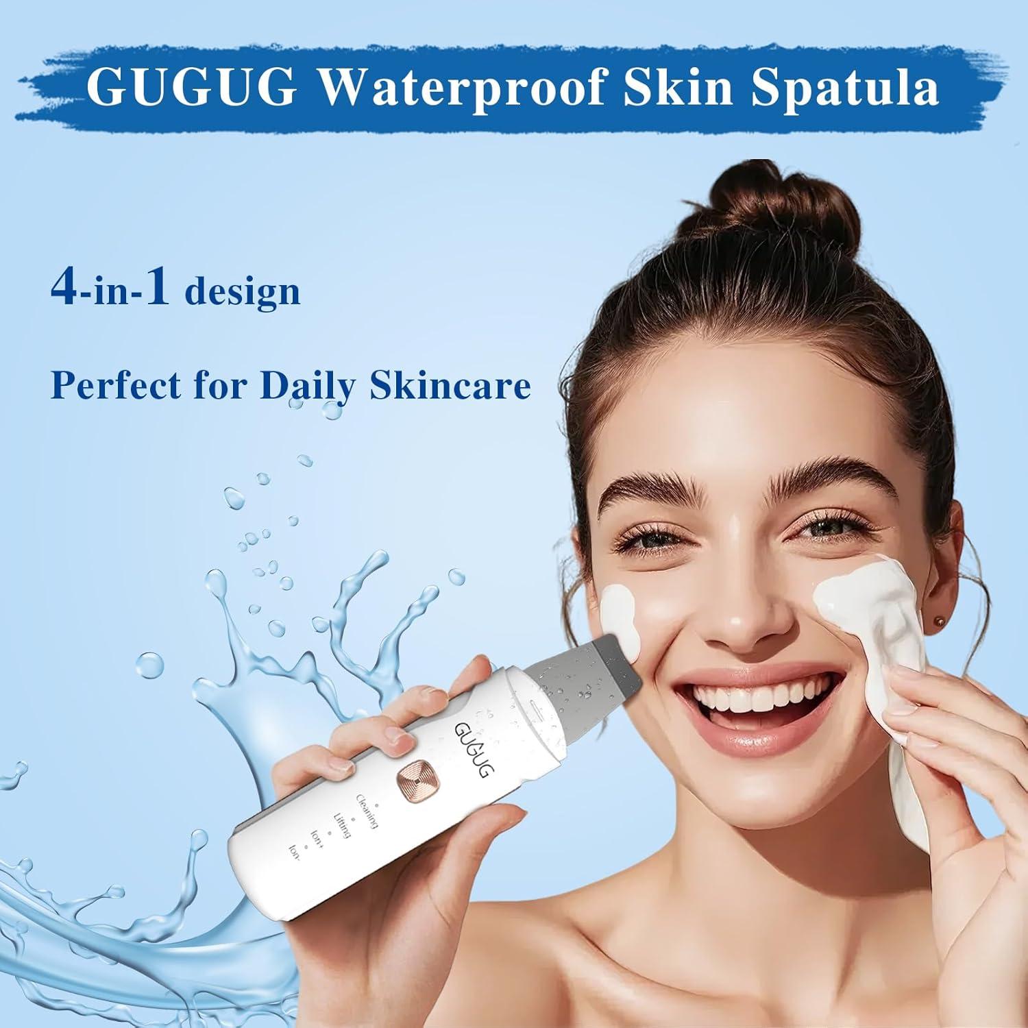 GUGUG Skin Scrubber 4-en-1 Espátula Facial Impermeable