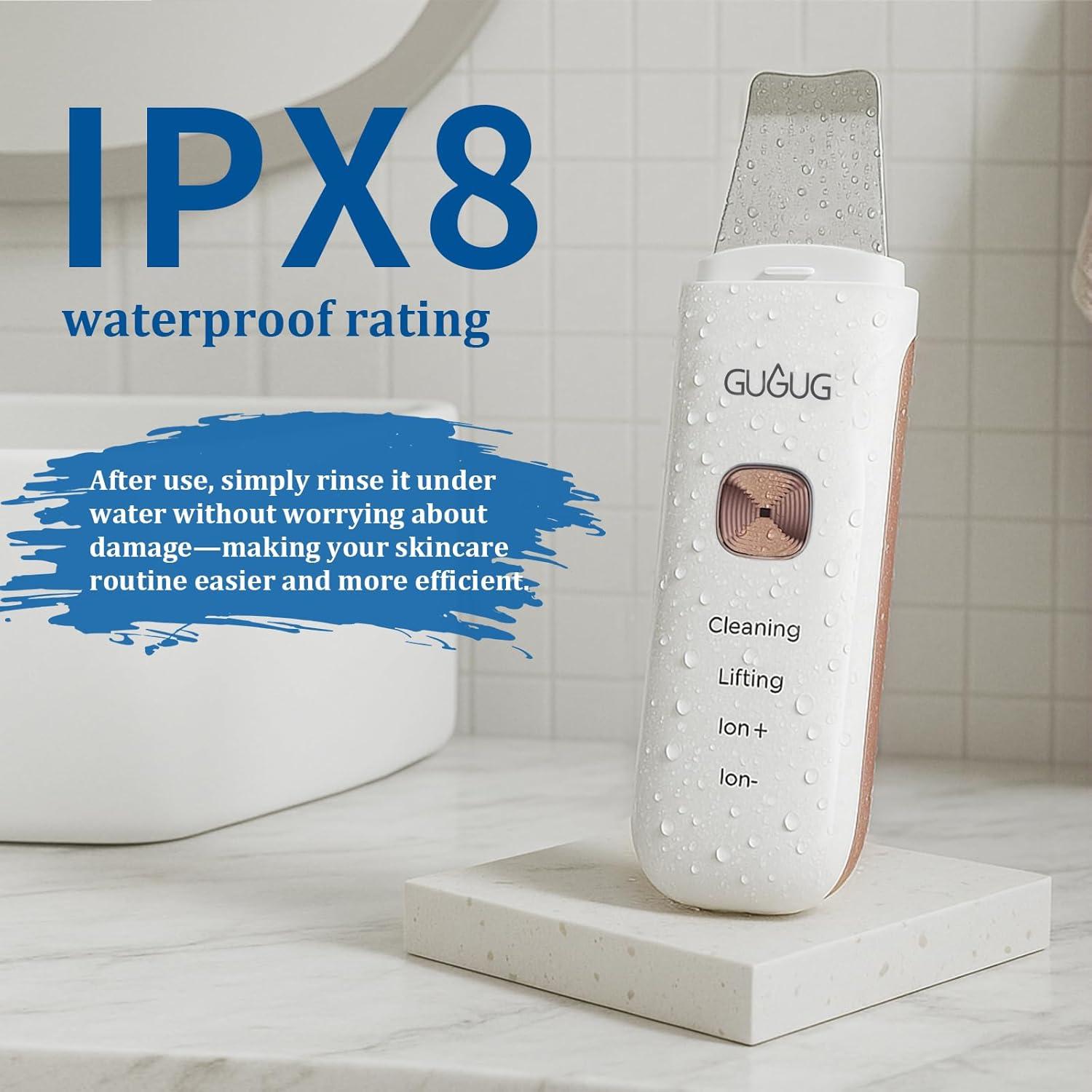 GUGUG Skin Scrubber 4-en-1 Espátula Facial Impermeable