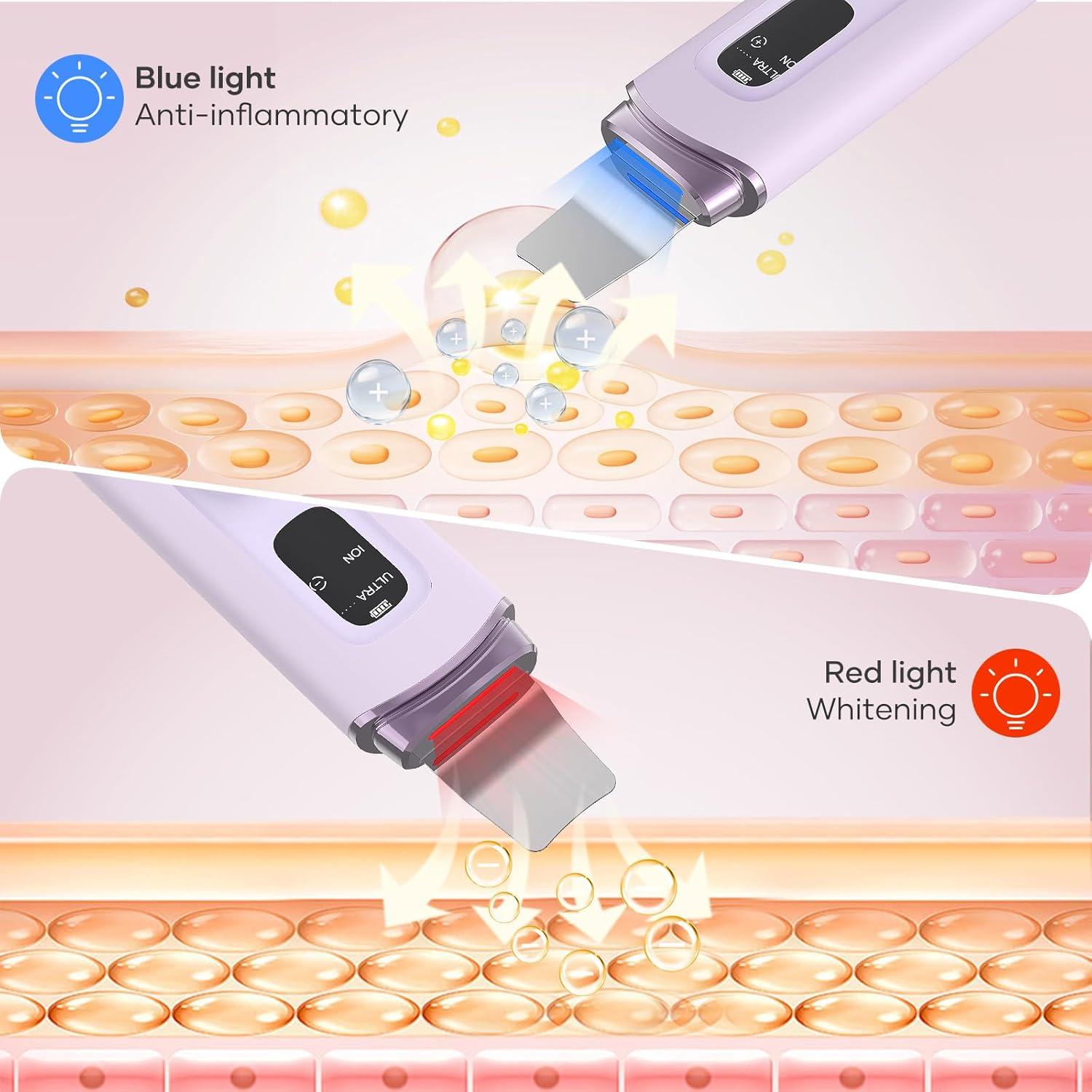 Exfoliador Facial SEESOON 4 en 1 con Pantalla LCD IPX7