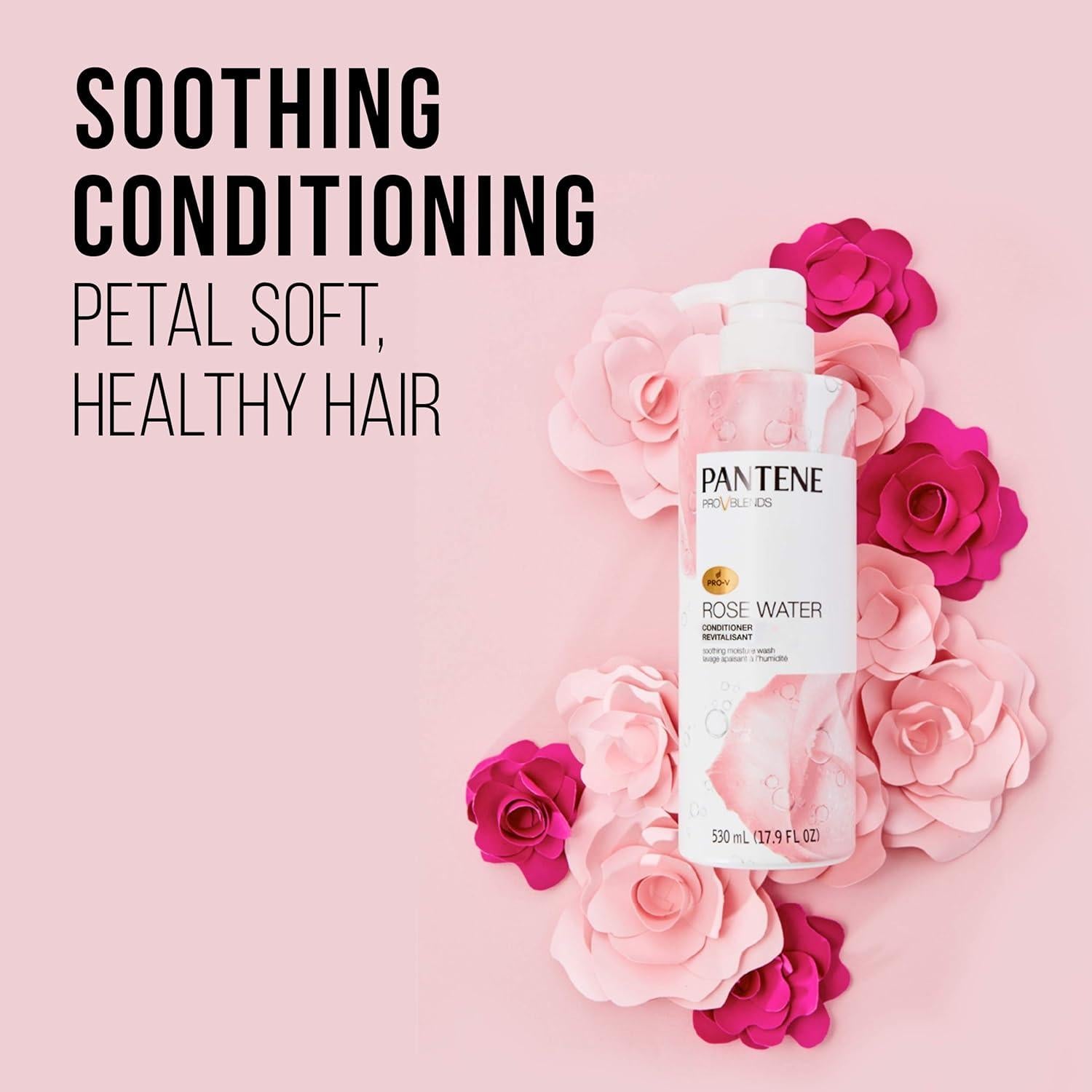 Conjunto Champú y Acondicionador Pantene Pro-V Agua de Rosa 530ml