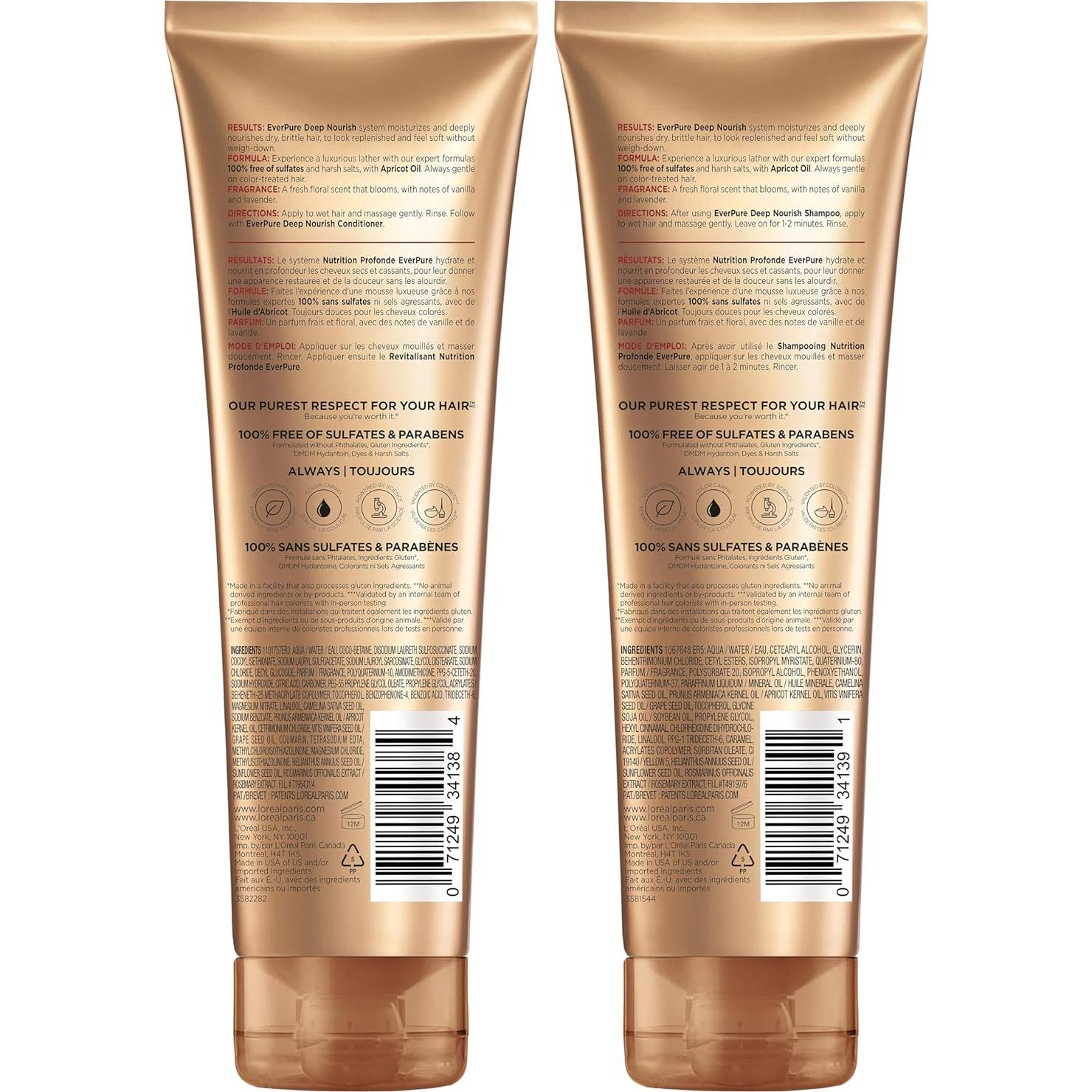 Set Champú y Acondicionador Sin Sulfatos L'Oreal Paris 500 ml