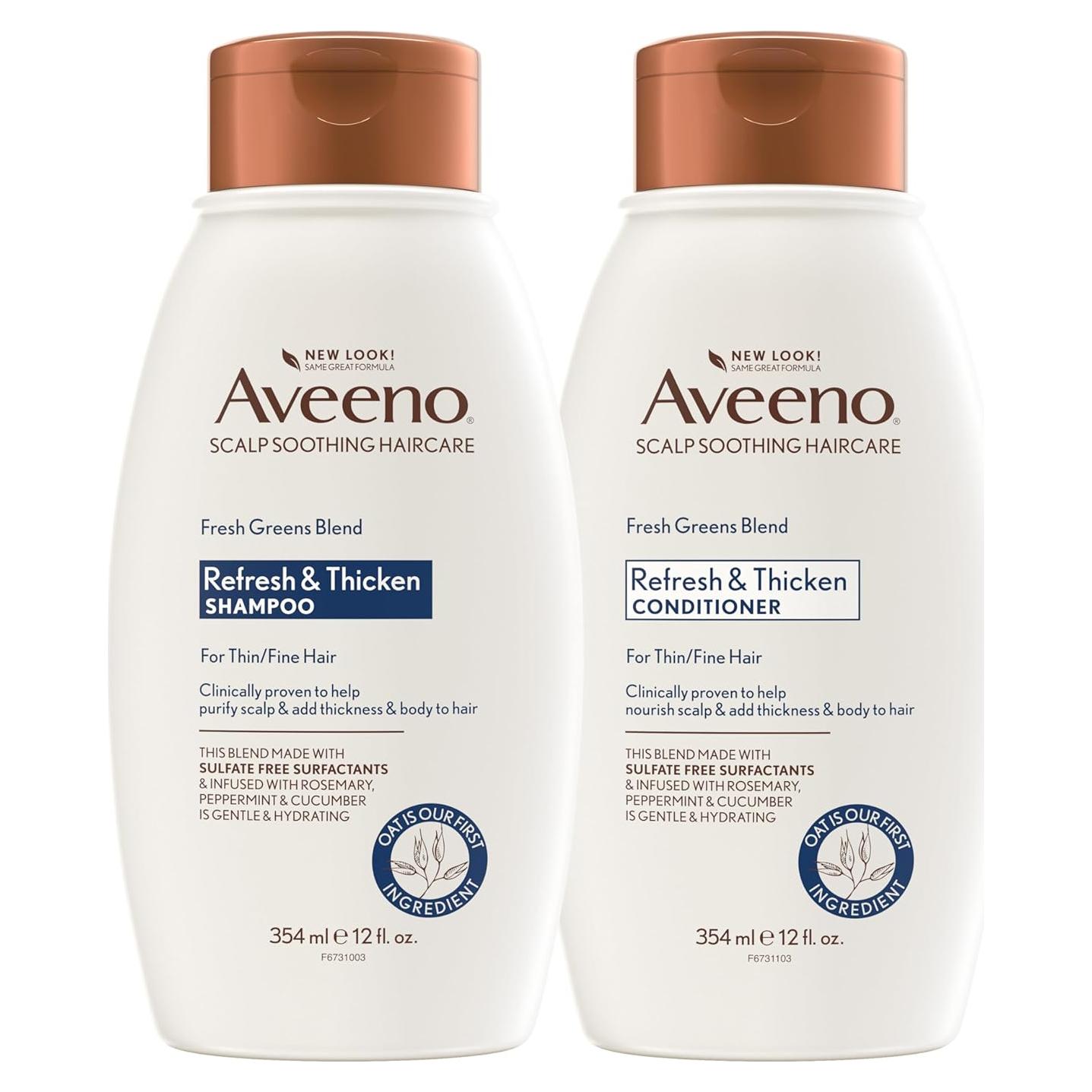 Conjunto Champú y Acondicionador Aveeno Fresh Greens 2x354ml