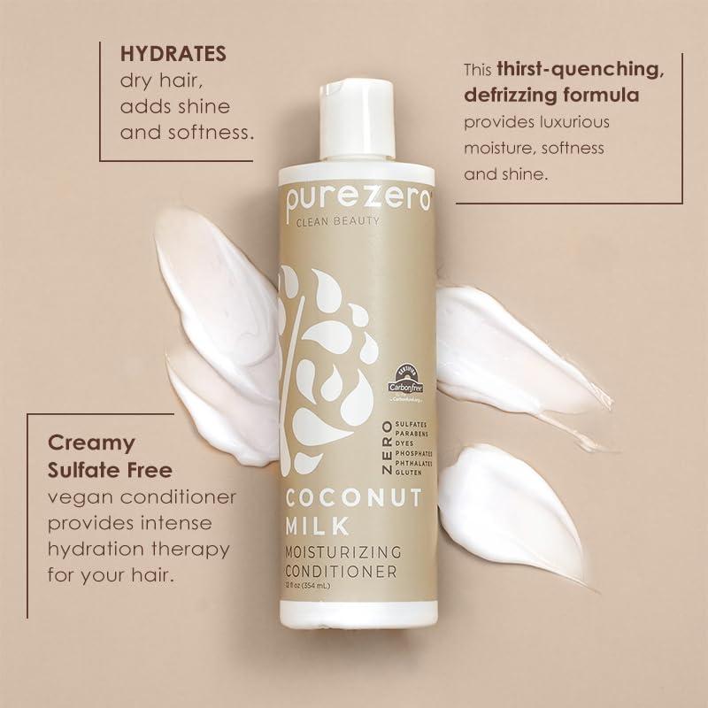 Juego de Champú y Acondicionador Purezero Leche de Coco 355ml