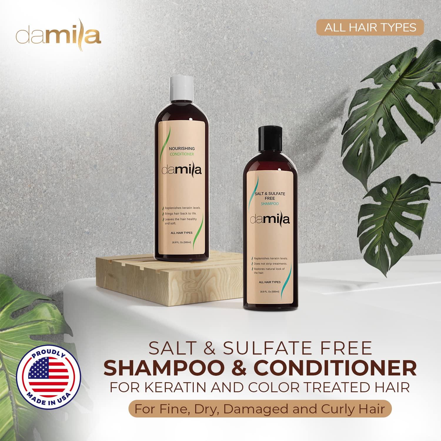 Champú y Acondicionador Sin Sal Damila 500 ml - Hidratación para Cabello Tratado