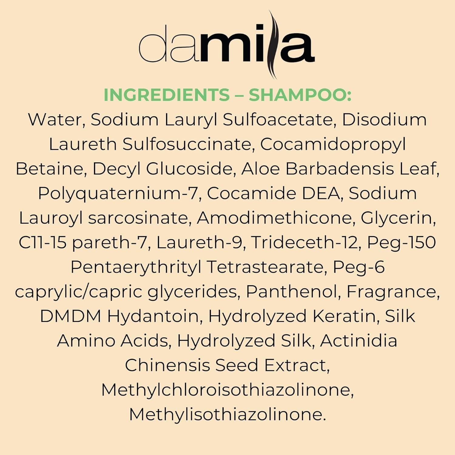 Champú y Acondicionador Sin Sal Damila 500 ml - Hidratación para Cabello Tratado