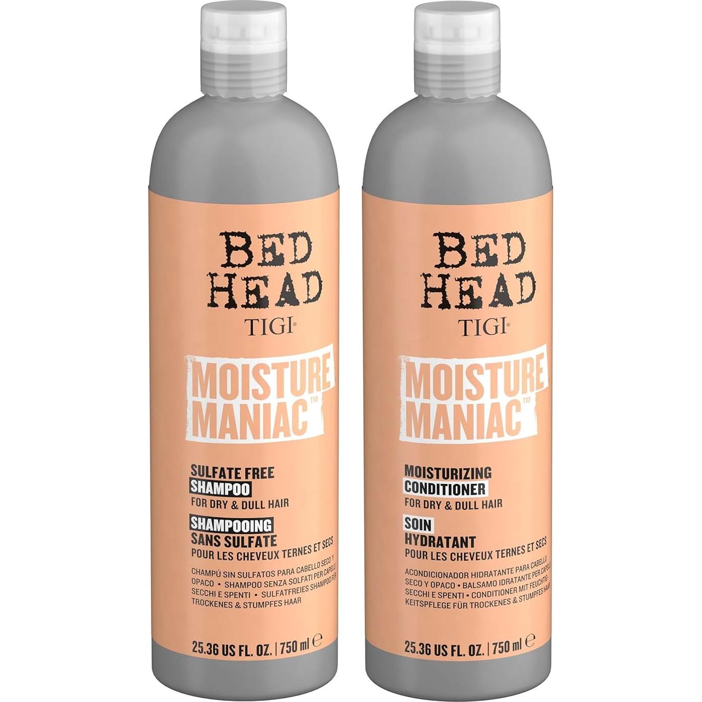 Juego de Champú y Acondicionador Bed Head Moisture Maniac 750 ml