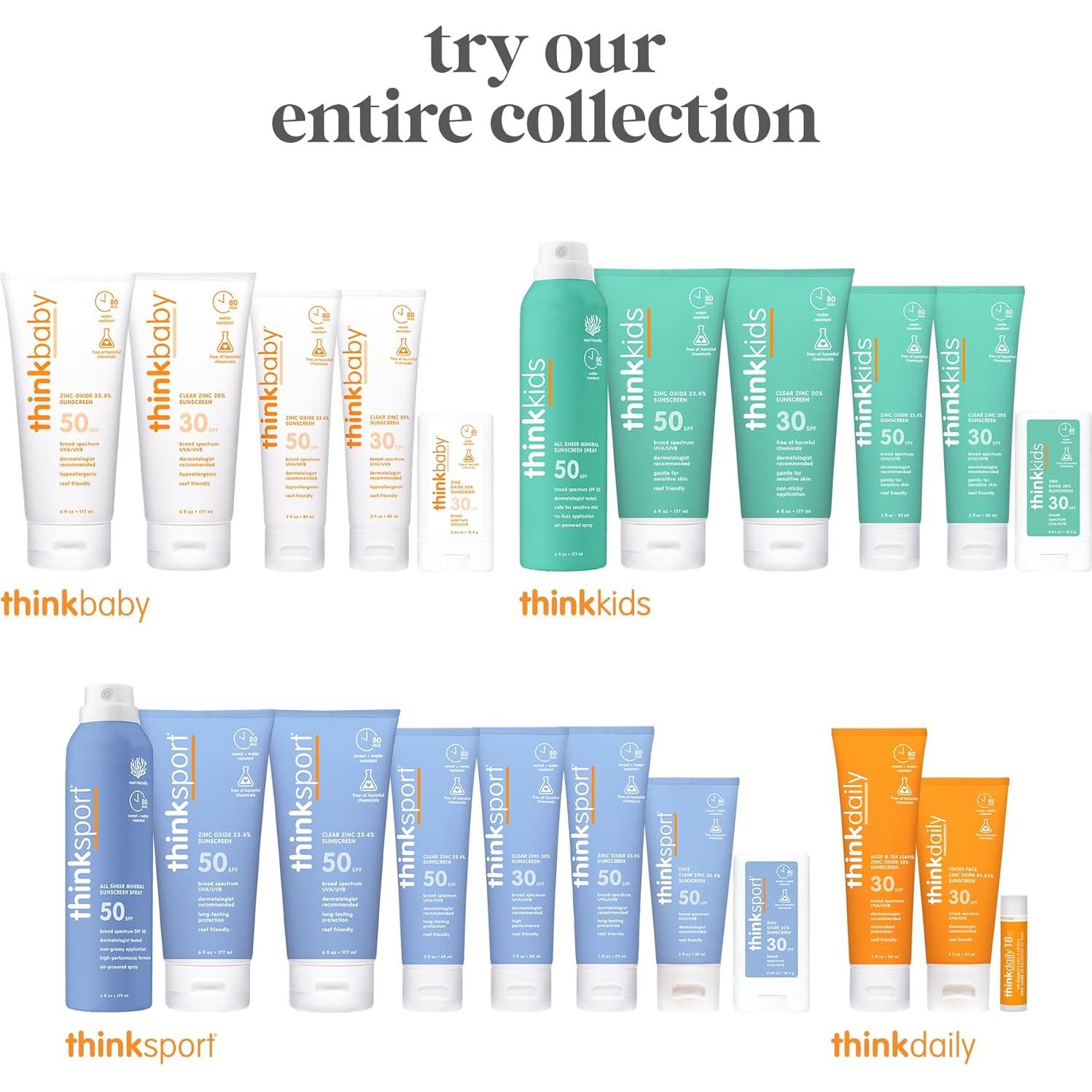 Protector Solar Mineral Thinksport SPF 50 59.15 ml Resistente al Agua