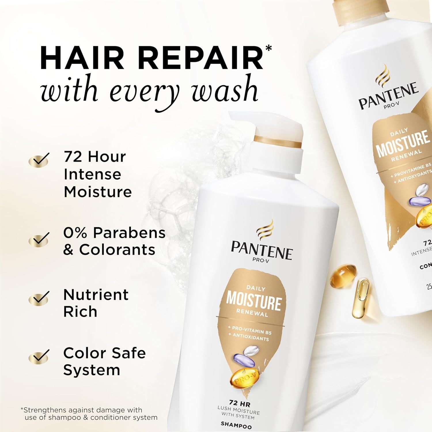 Conjunto Champú y Acondicionador Pantene 1.57 L Hidratación Diaria