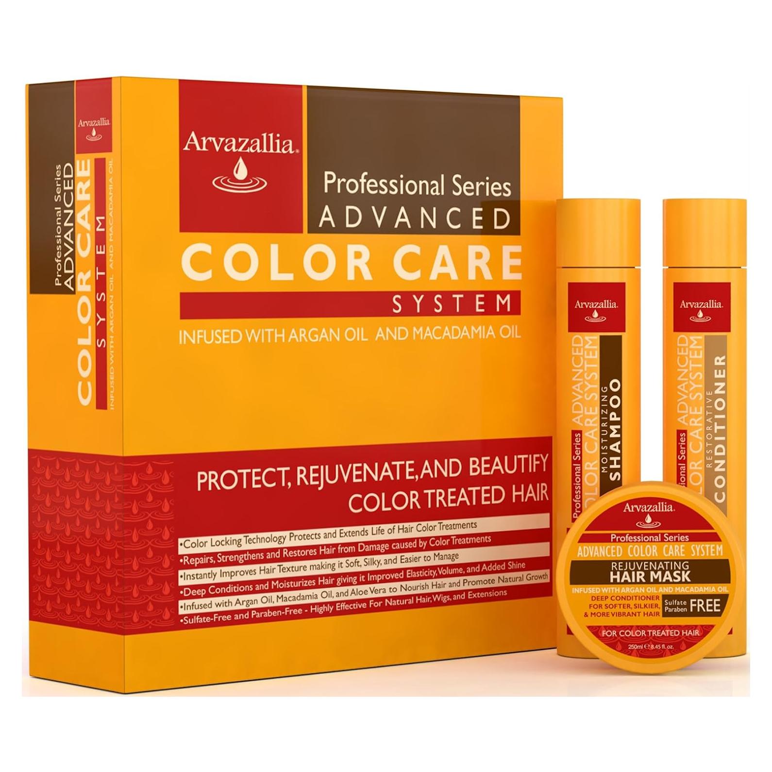 Conjunto de Champú y Acondicionador Sin Sulfatos Arvazallia 3 Pzas