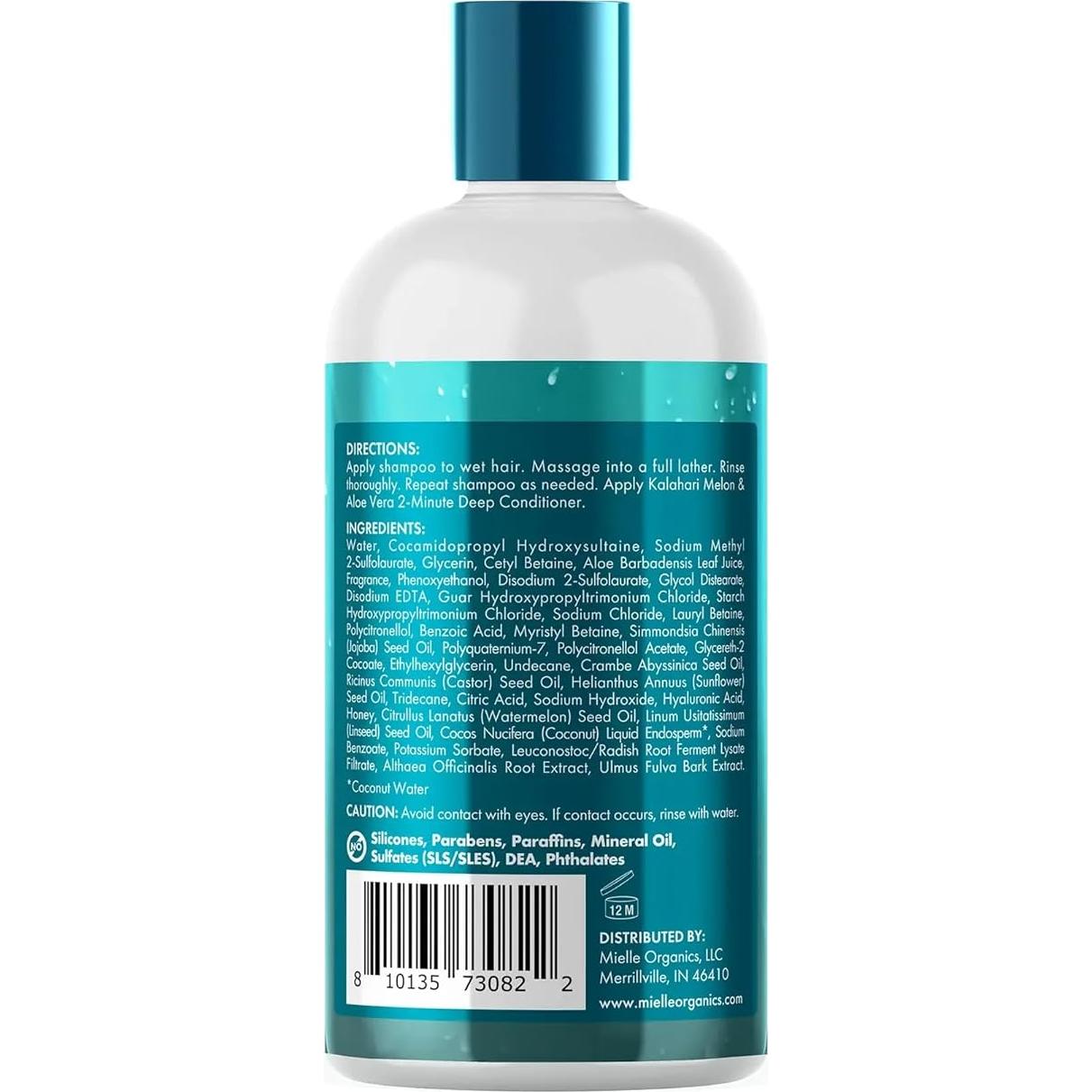 Champú Hidratante Profundo Mielle Kalahari Melón 354 ml - Sin Sulfatos