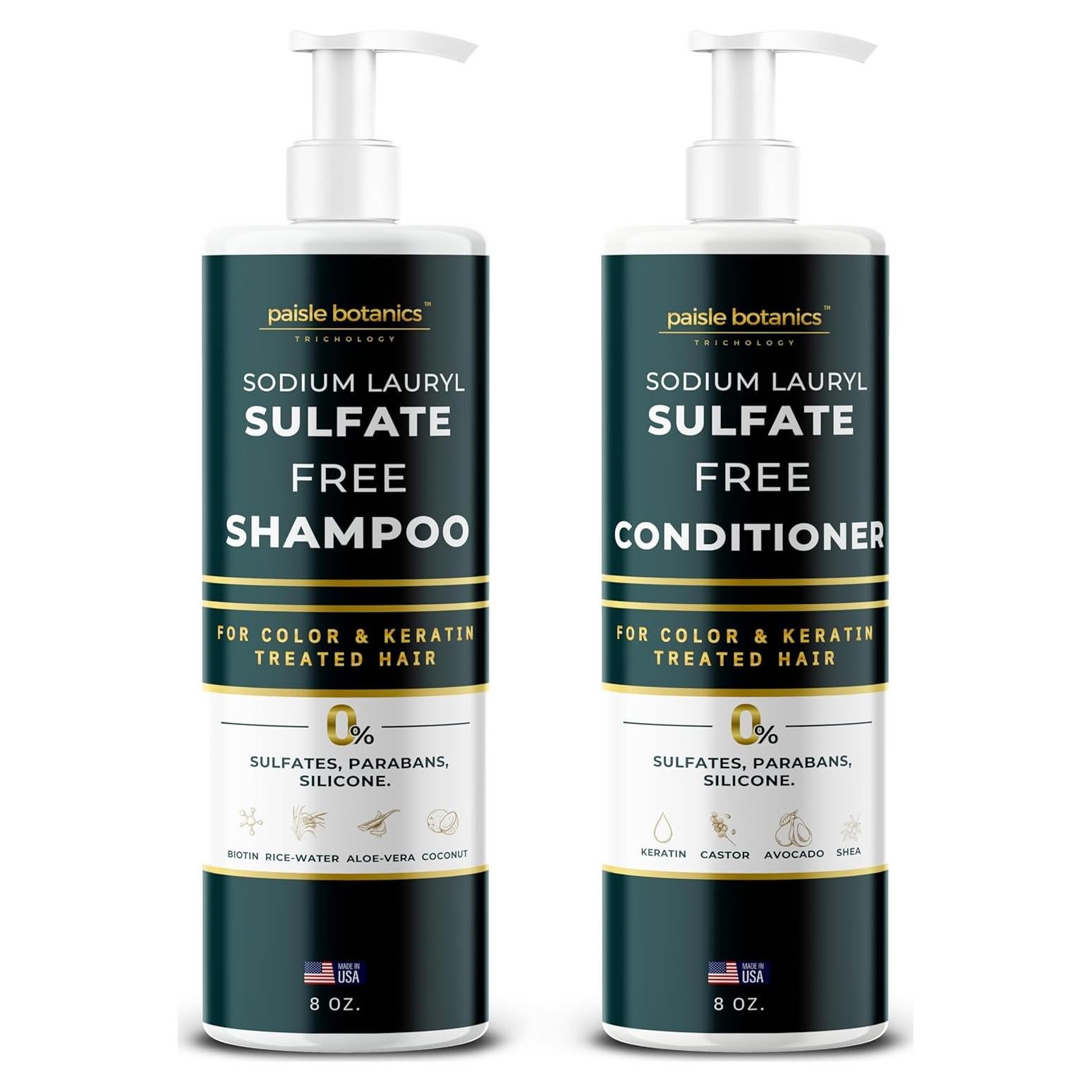 Champú y Acondicionador Natural Paisle Botanics 100% Libre de Sulfatos