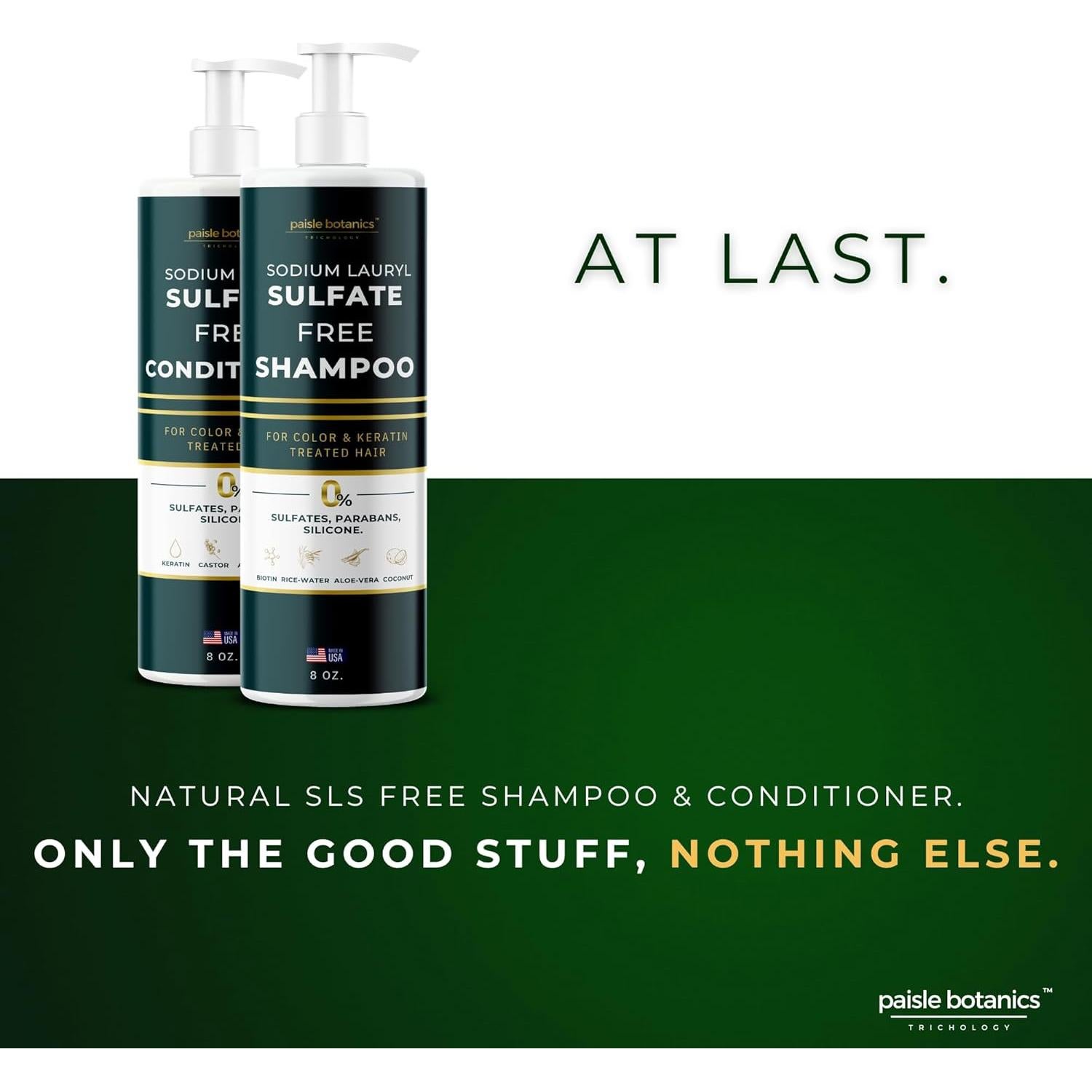 Champú y Acondicionador Natural Paisle Botanics 100% Libre de Sulfatos