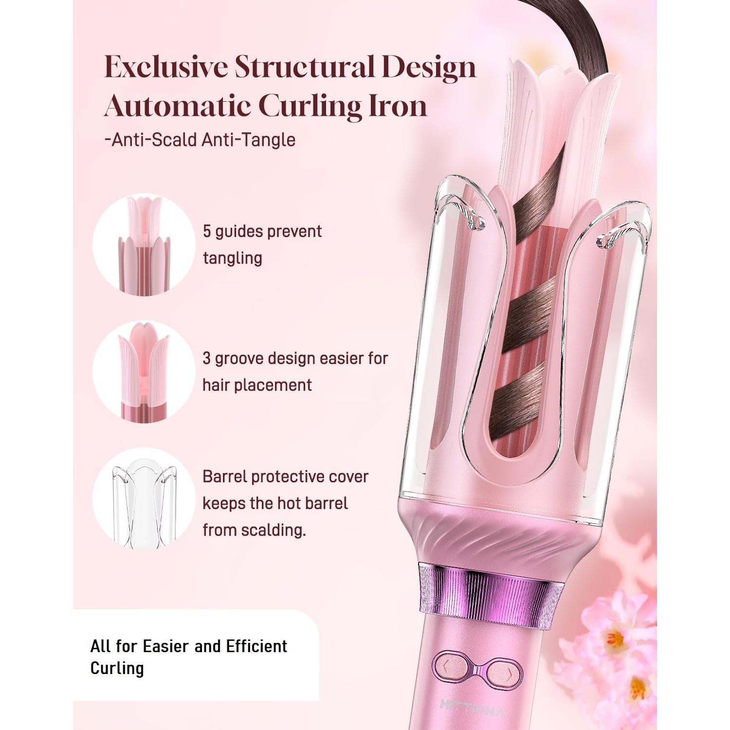 Rizador de Cabello Automático HITTIONA 1 Pulgada 12 Temperaturas