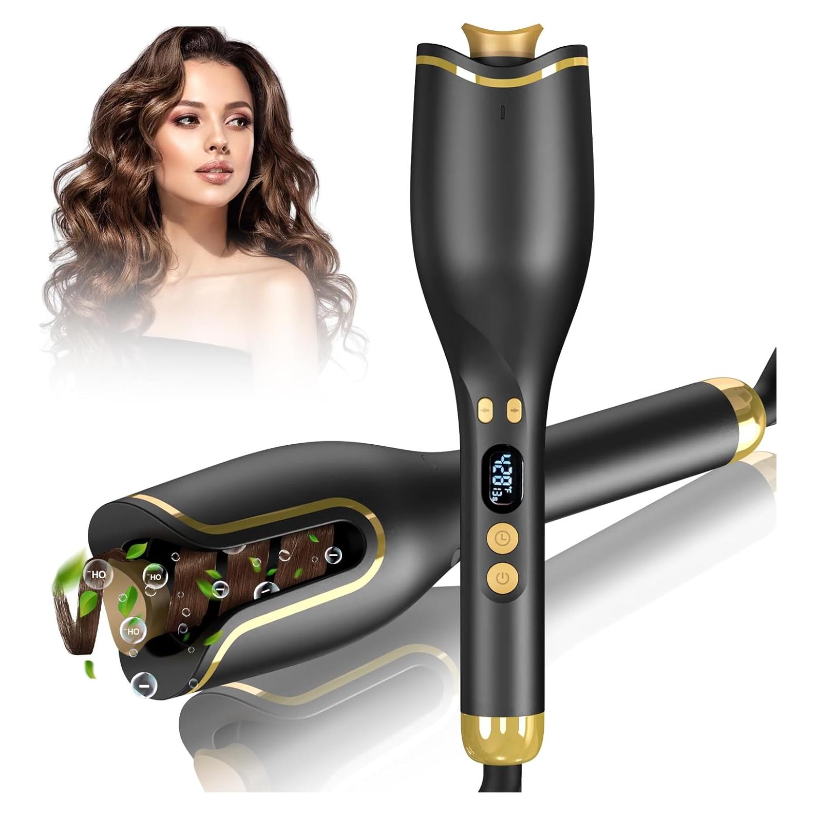 Rizador Automático SAKOTISO 1" Negro 4 Temperaturas Antiescaldado