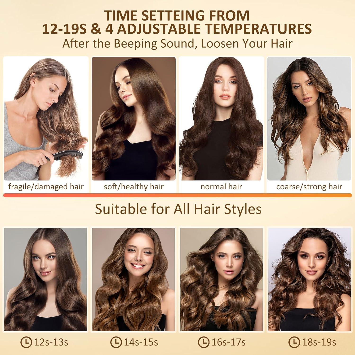 Rizador Automático SAKOTISO 1" Negro 4 Temperaturas Antiescaldado