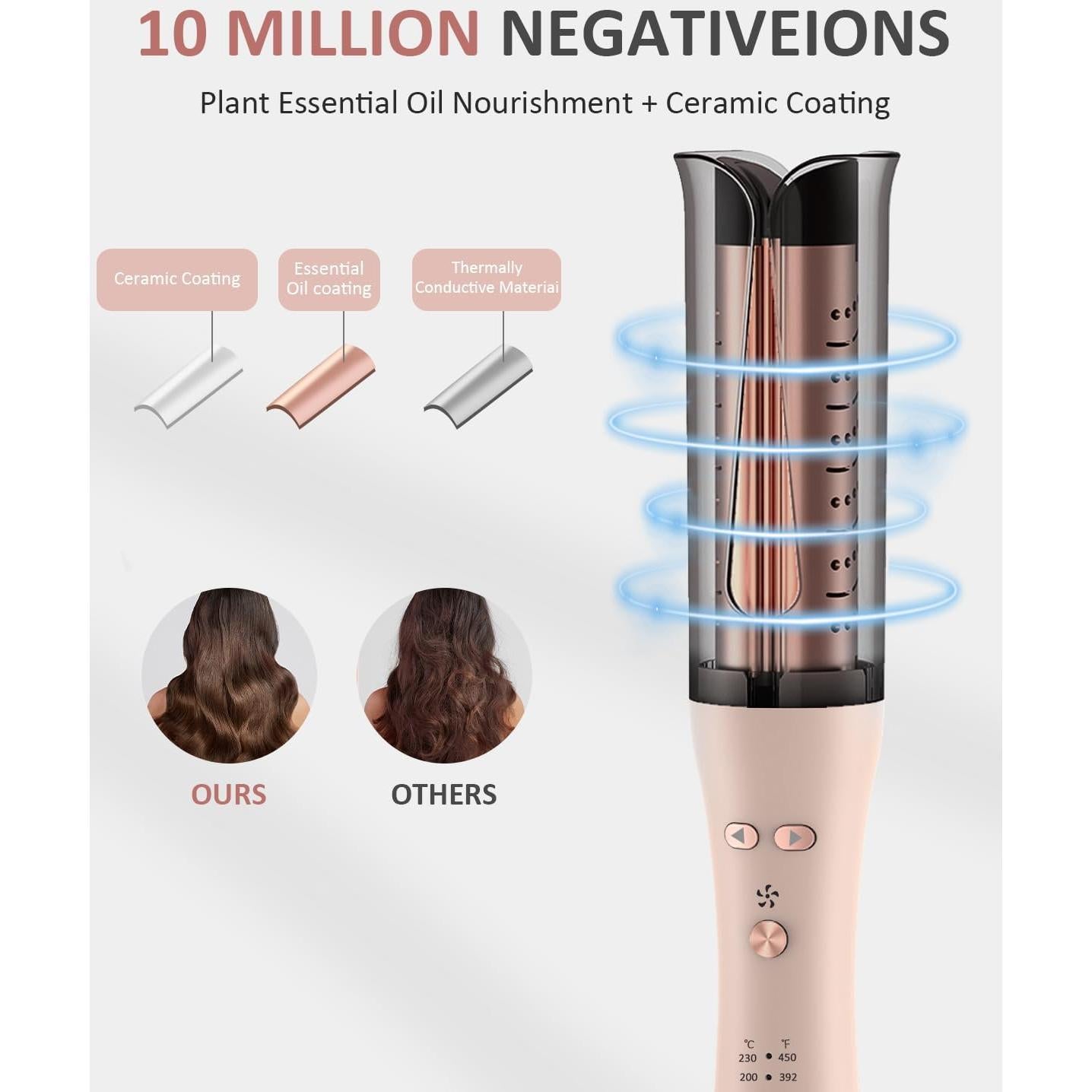 Rizador Automático de Cabello Dongguan C02B, 4 Temperaturas