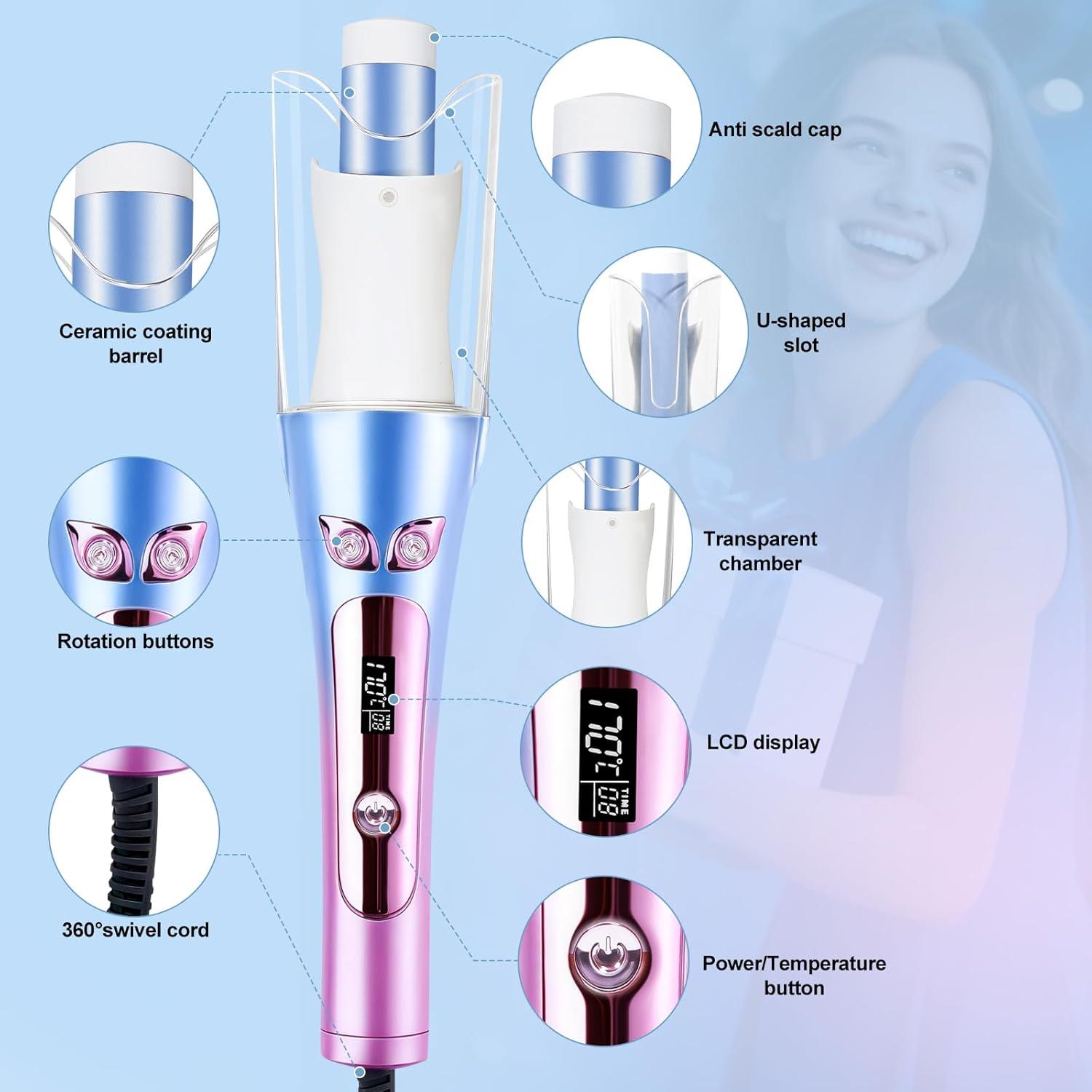 Rizador Automático JOYIDEAVA TH-506, 8 Temperaturas, Pantalla LCD