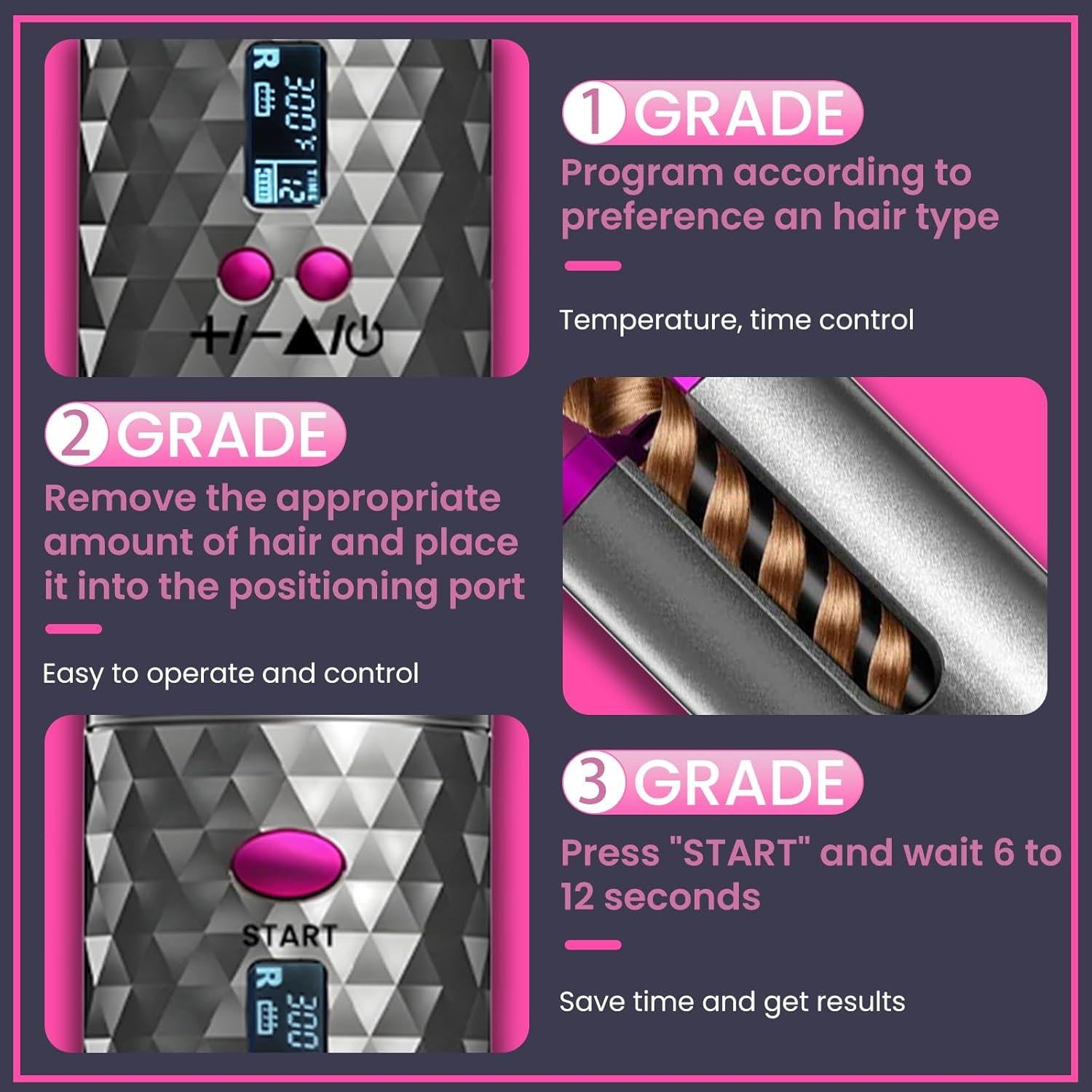 Rizador Automático Inalámbrico PENUIO para Ondas de Playa