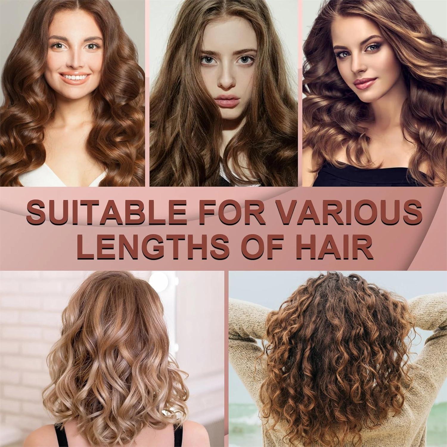 Rizador Rotativo SKERTS D506 Rosa - Control de Temperatura 140-210°C