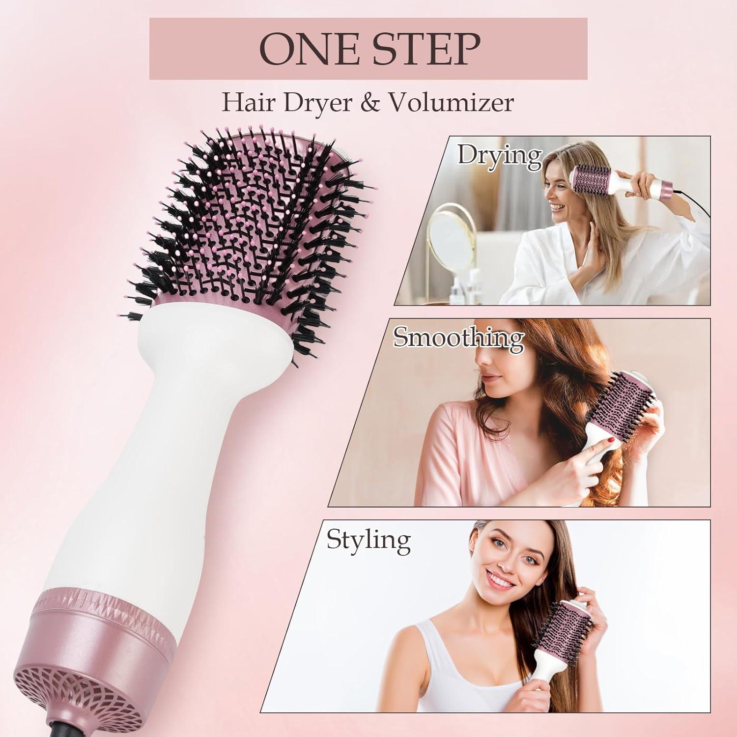 Cepillo Secador de Cabello 4 en 1 Sonew Oro Rosa 7.1 cm