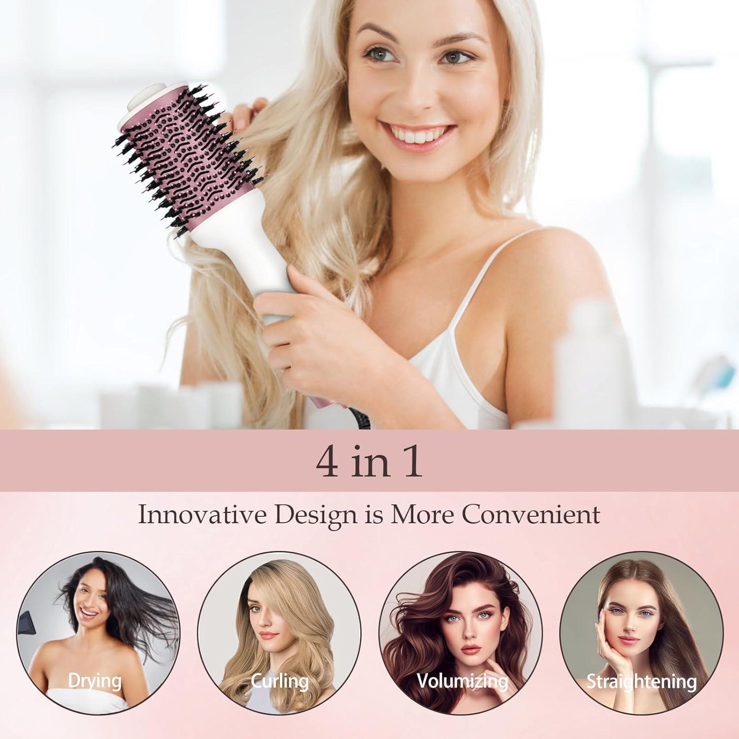 Cepillo Secador de Cabello 4 en 1 Sonew Oro Rosa 7.1 cm