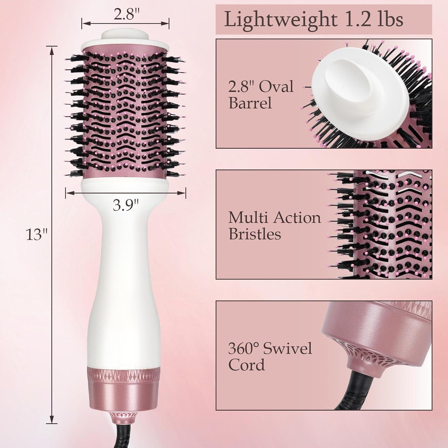 Cepillo Secador de Cabello 4 en 1 Sonew Oro Rosa 7.1 cm