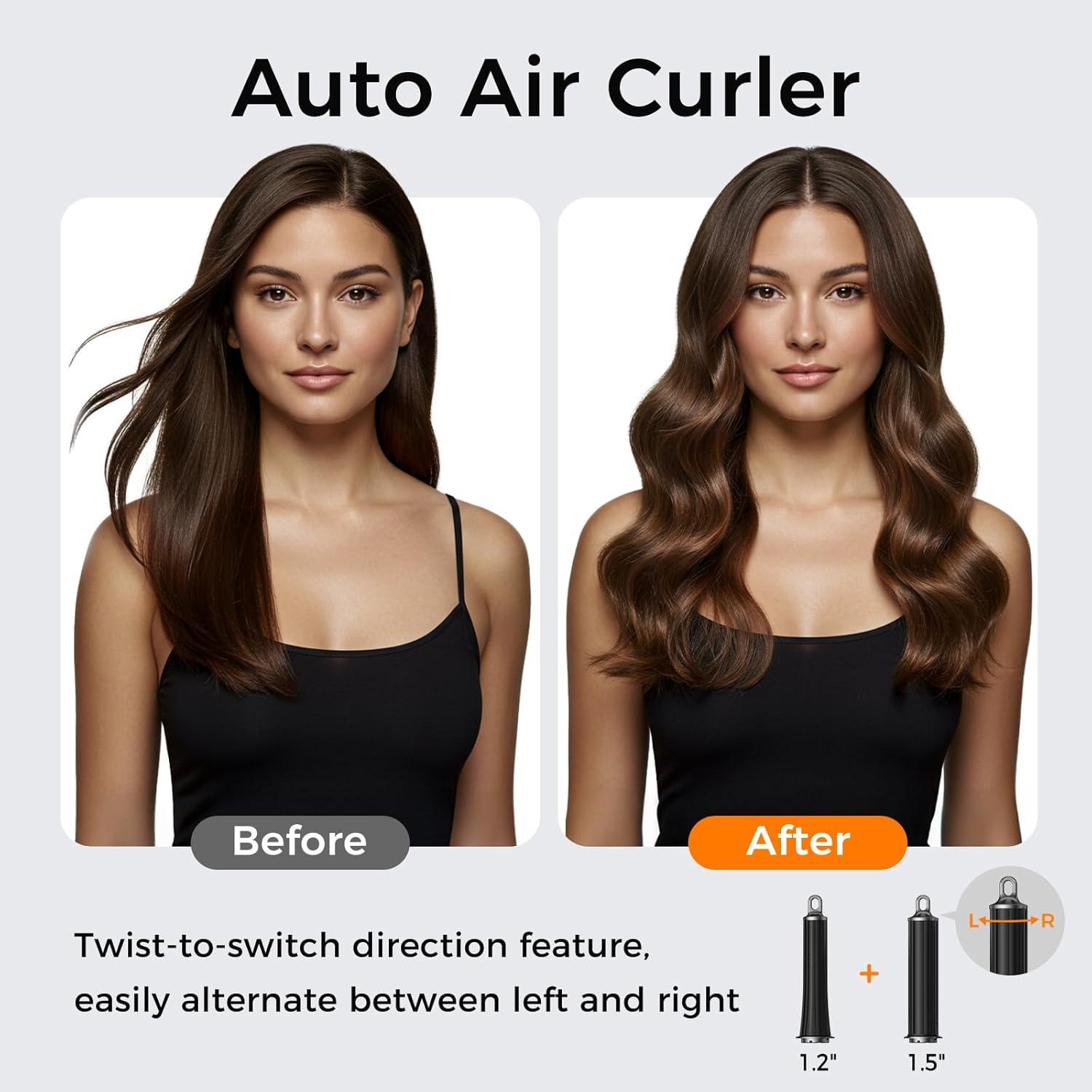 Cepillo Secador y Rizador Automático Alloom 160000 RPM Níquel