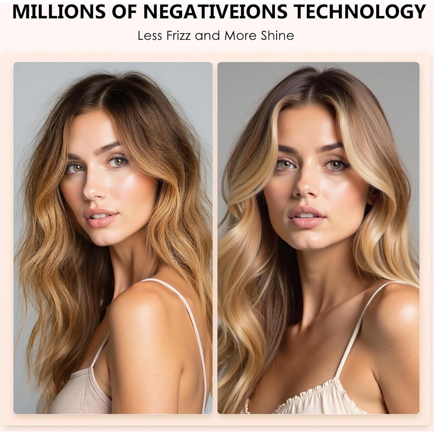 Cepillo Secador de Cabello Ymguspri 4 en 1 Doble Voltaje 21.5 cm